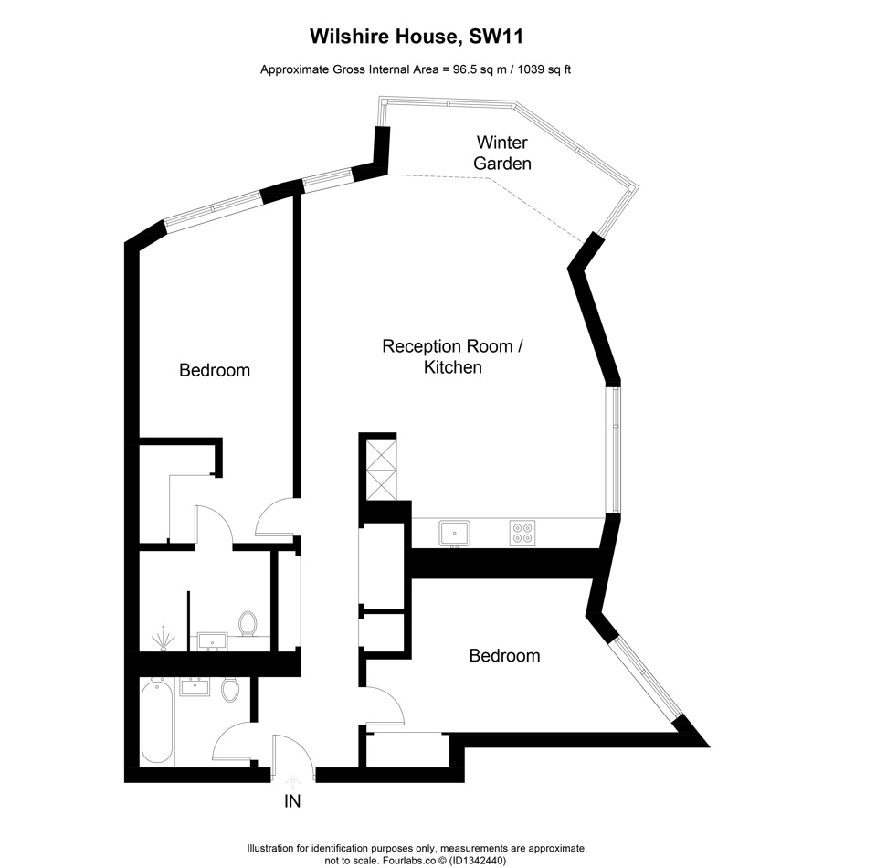 1103, Wilshire House, 2 Prospect Way, London floorplan