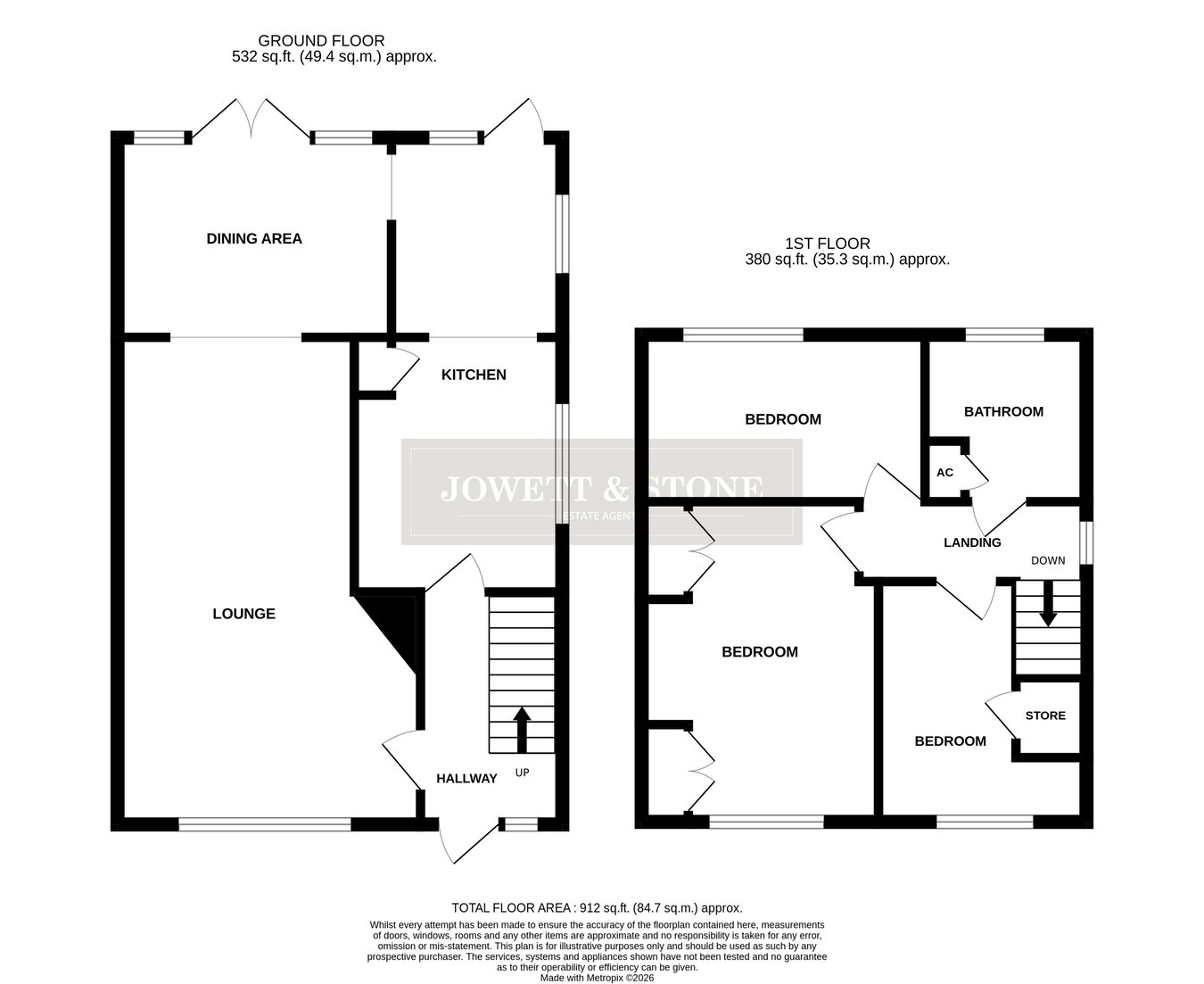 91, Gloucester Crescent, Wigston floorplan