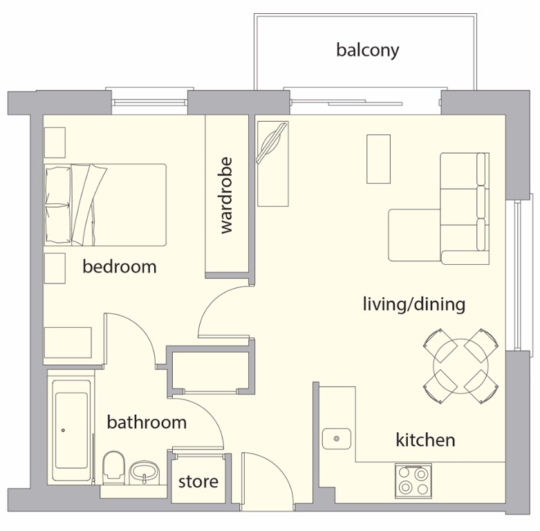 Stoneywood Brae, Dyce, Aberdeen AB21, 1 bedroom flat to rent 65814878
