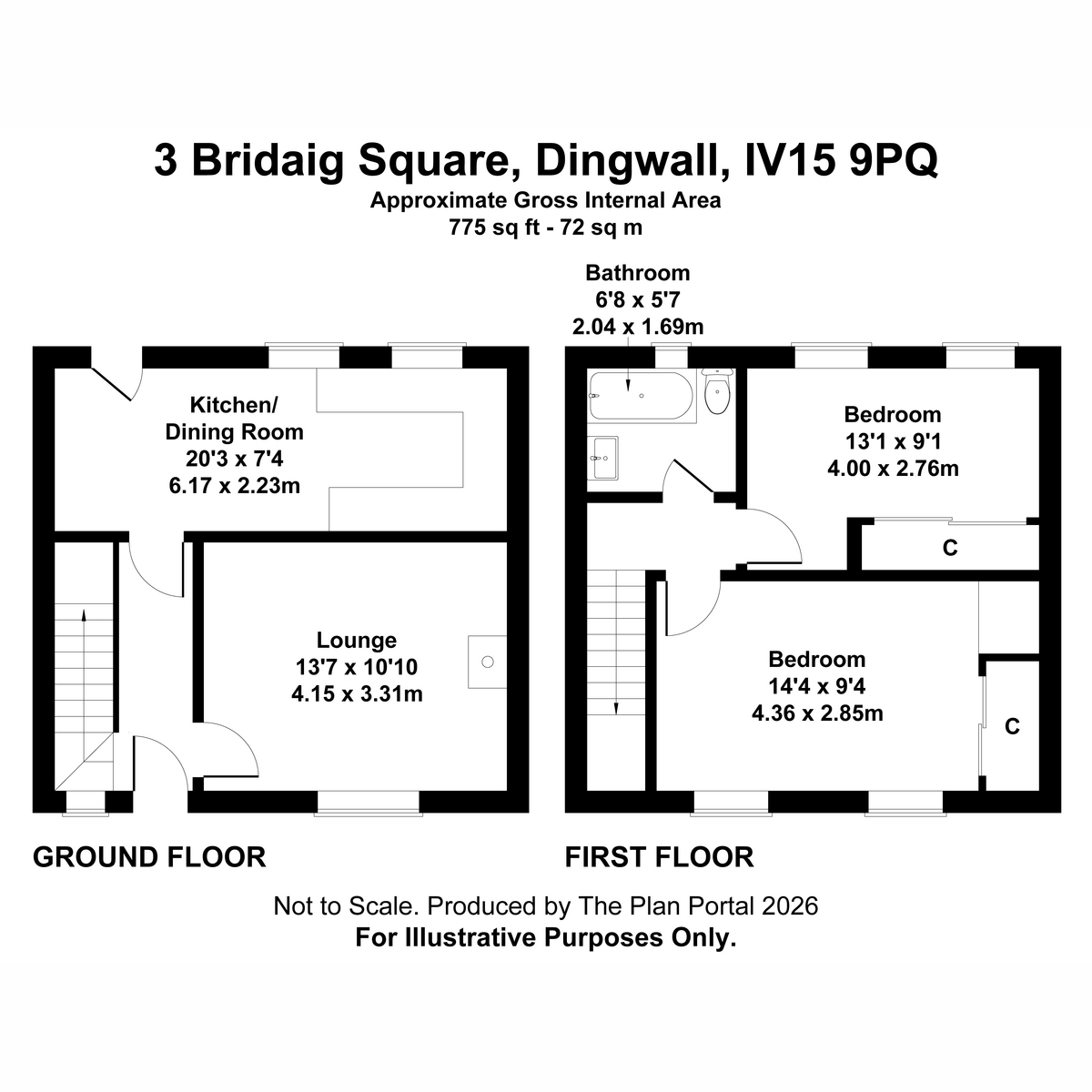 3, Bridaig Square, Dingwall floorplan