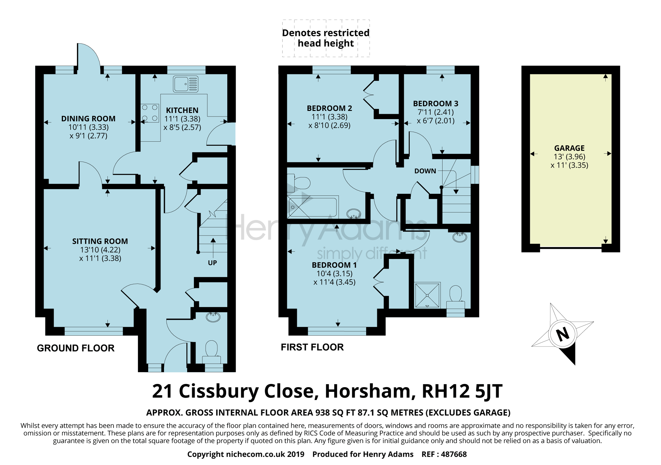 3 Bedrooms Semi-detached house for sale in Cissbury Close, Horsham RH12