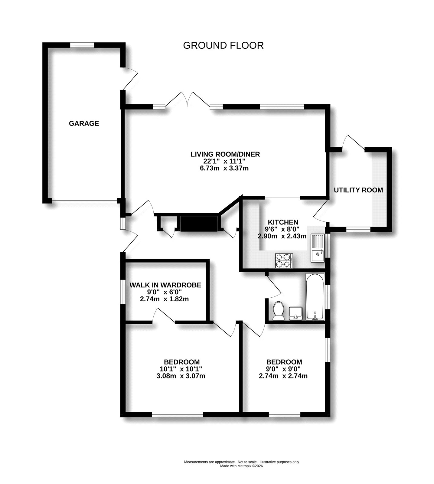 2, Ambleside Close, Mytchett floorplan