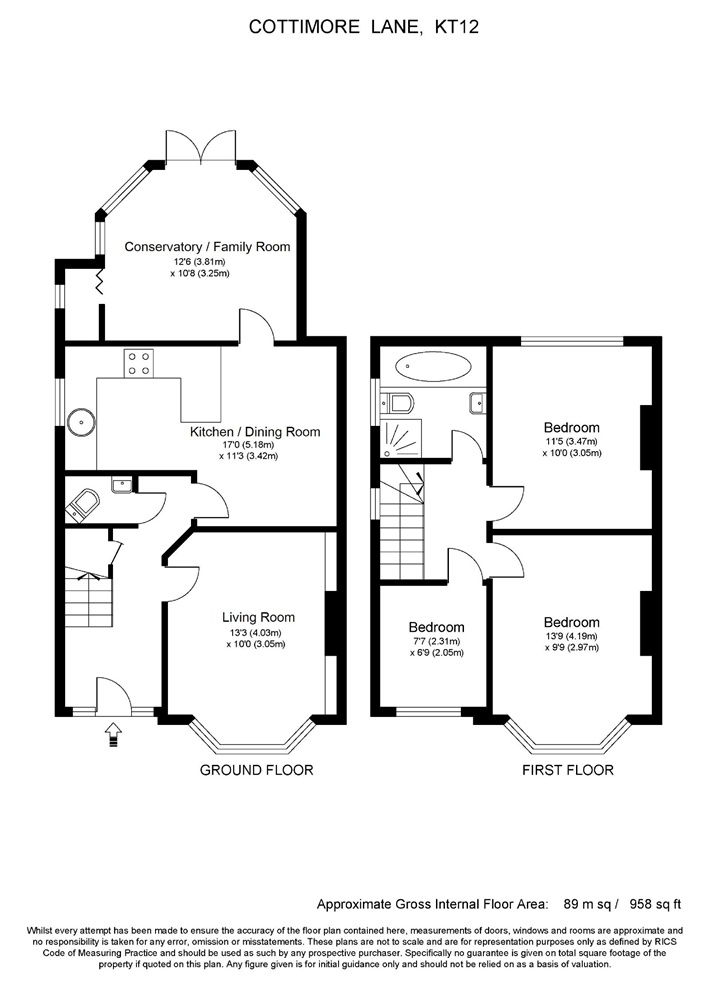 3 Bedrooms Detached house for sale in Cottimore Lane, Walton-On-Thames, Surrey KT12