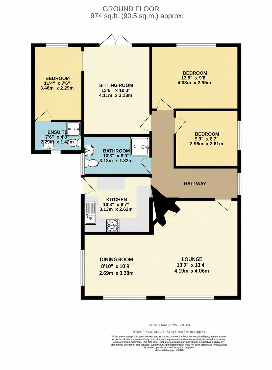 56, Orchard Row, Soham floorplan