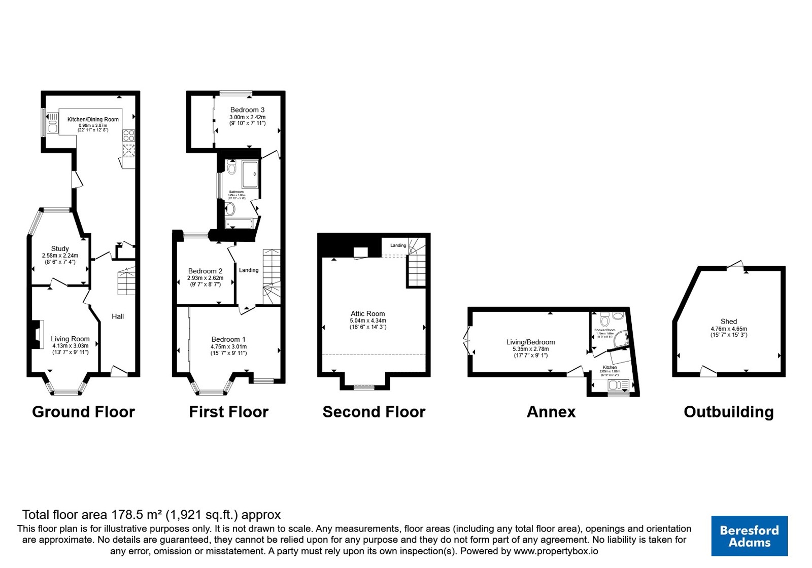 Erddig,, Lon Penrhos, Pwllheli floorplan