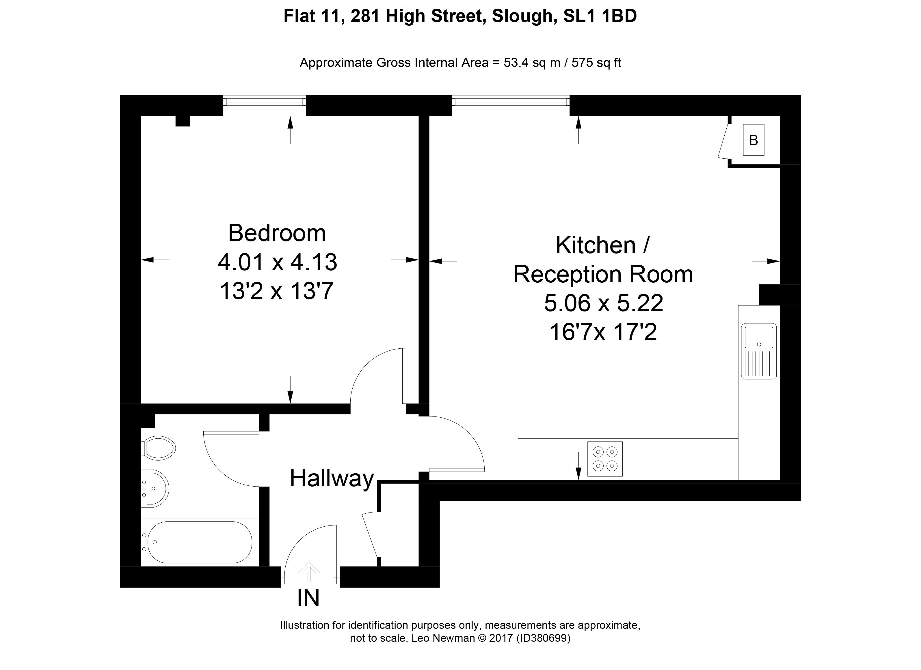 1 Bedrooms Flat to rent in High Street, Slough SL1