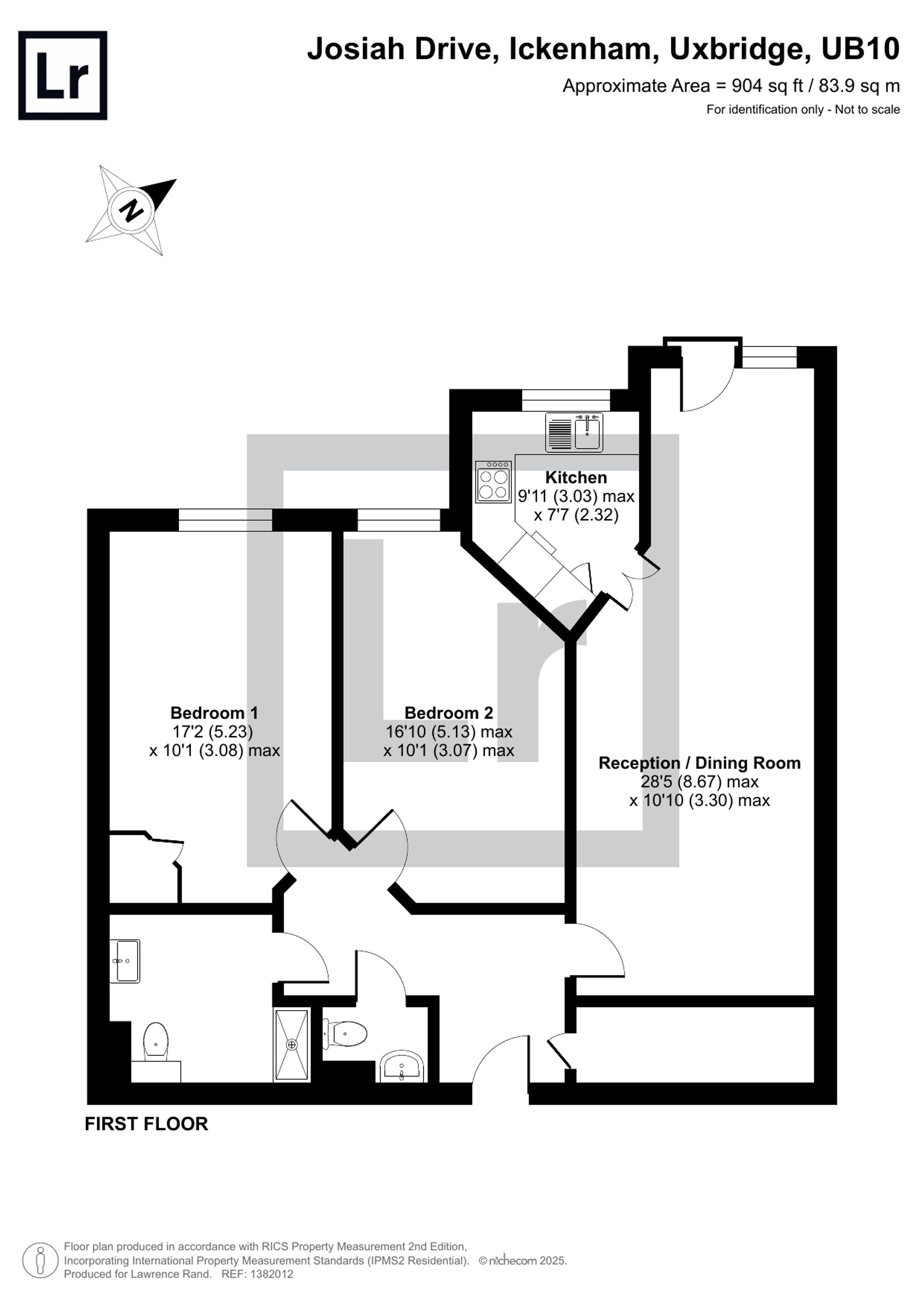 Flat 17, Lysander House Josiah Drive, Uxbridge floorplan