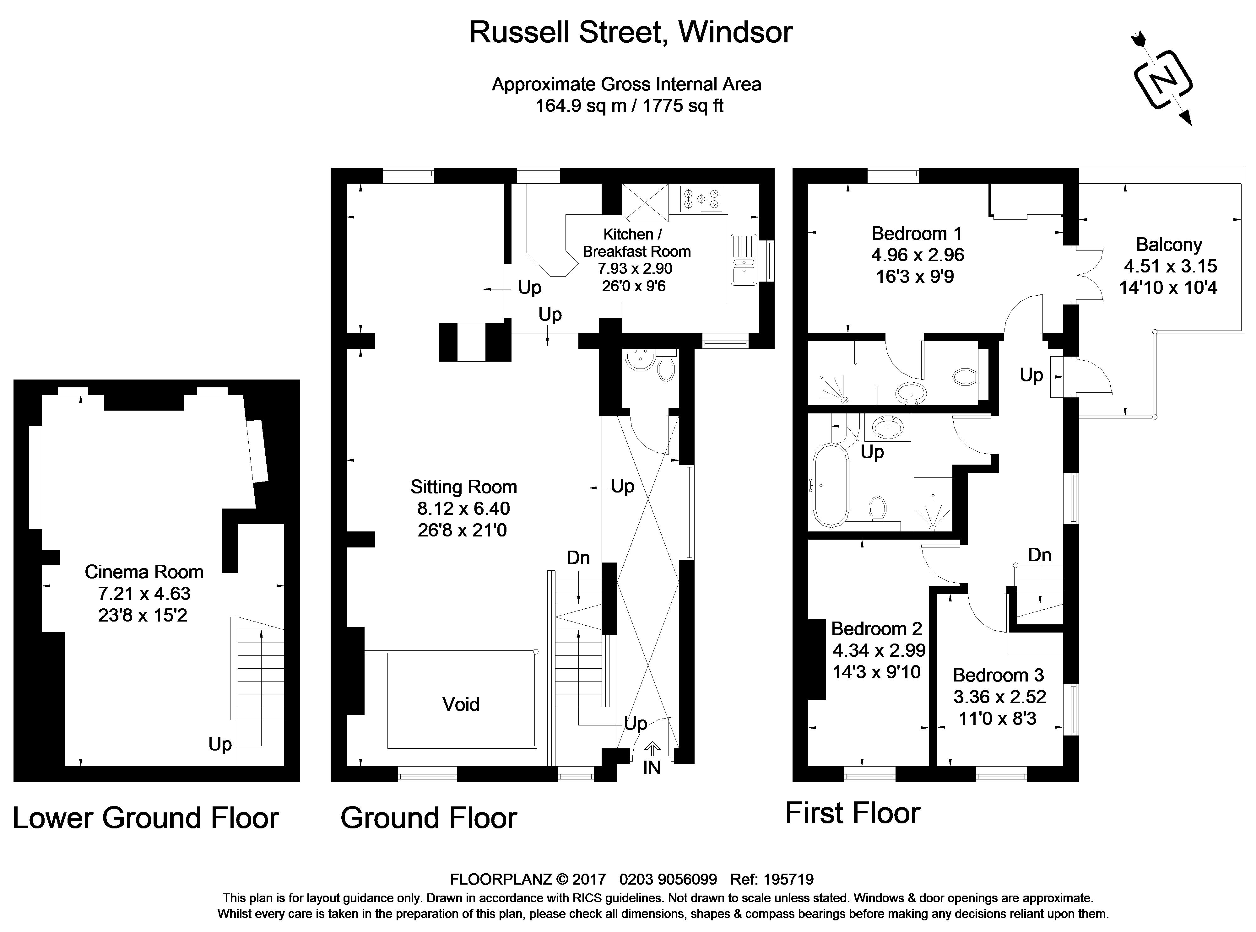 13, Russell Street, Windsor floorplan