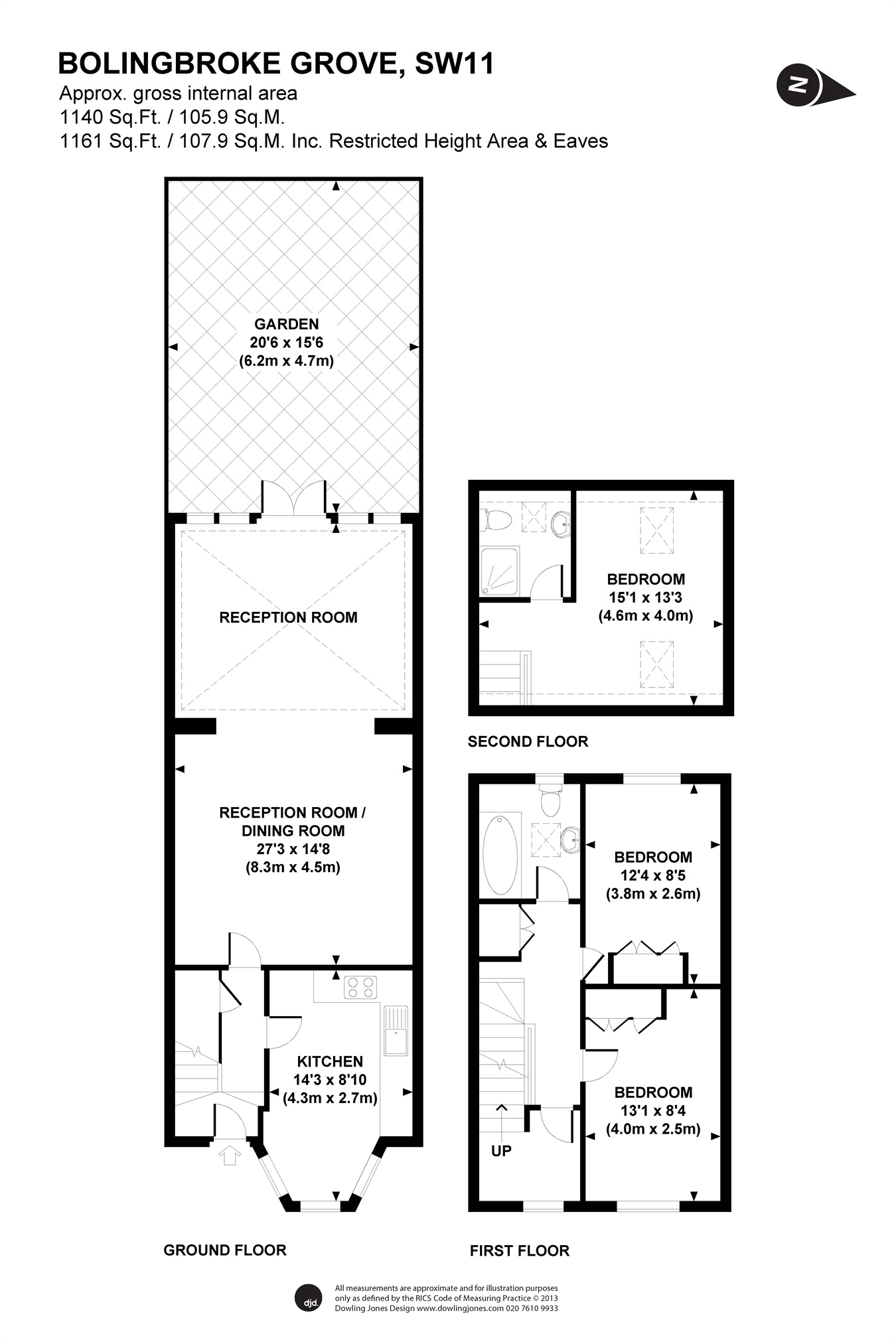 3 Bedrooms Terraced house to rent in Bolingbroke Grove, London SW11