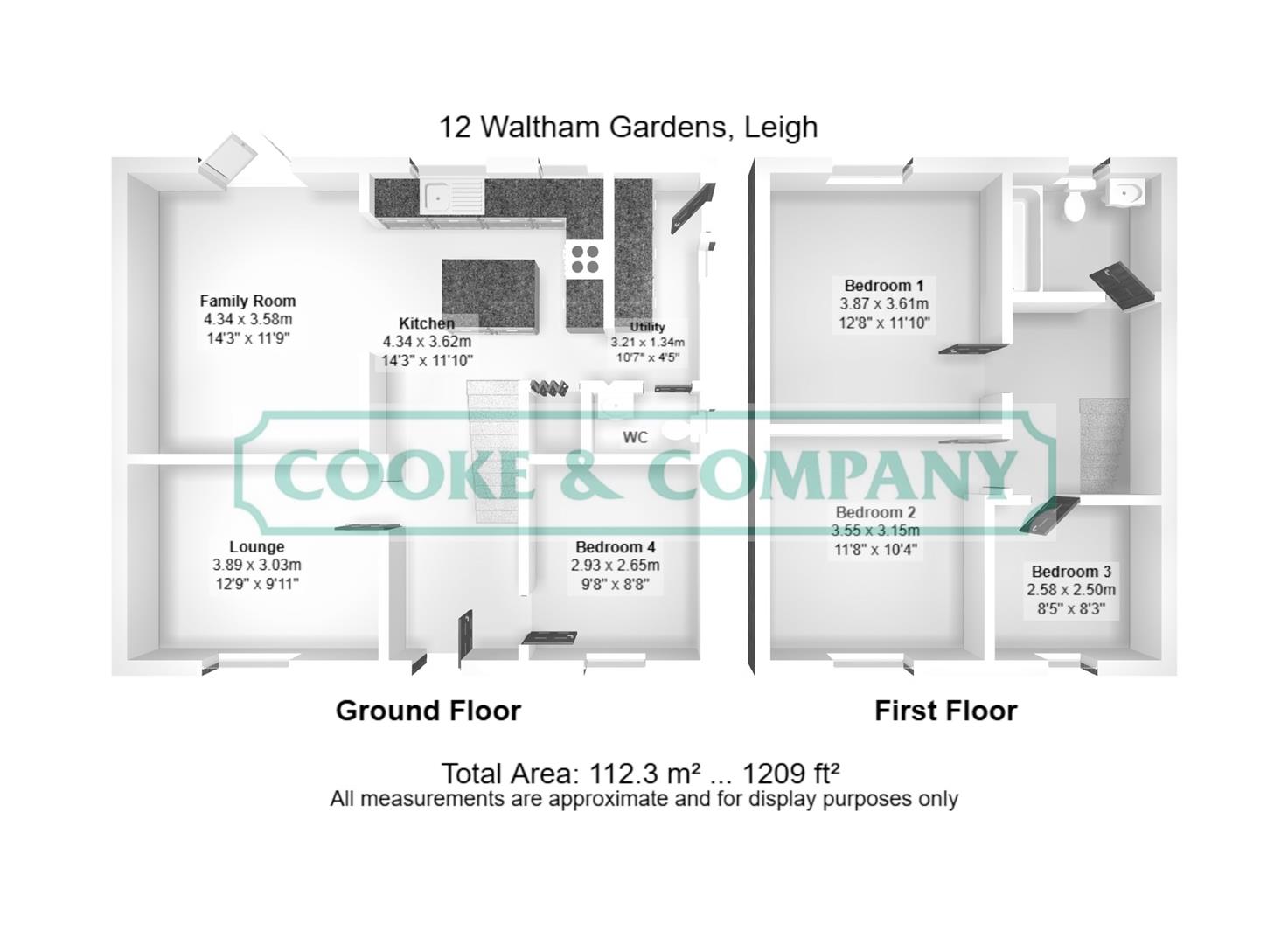 12, Waltham Gardens, Leigh floorplan
