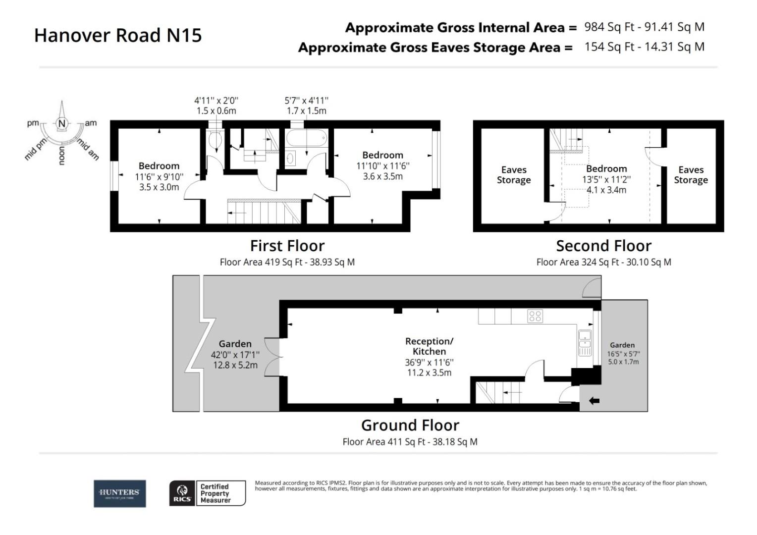 57, Hanover Road, London floorplan