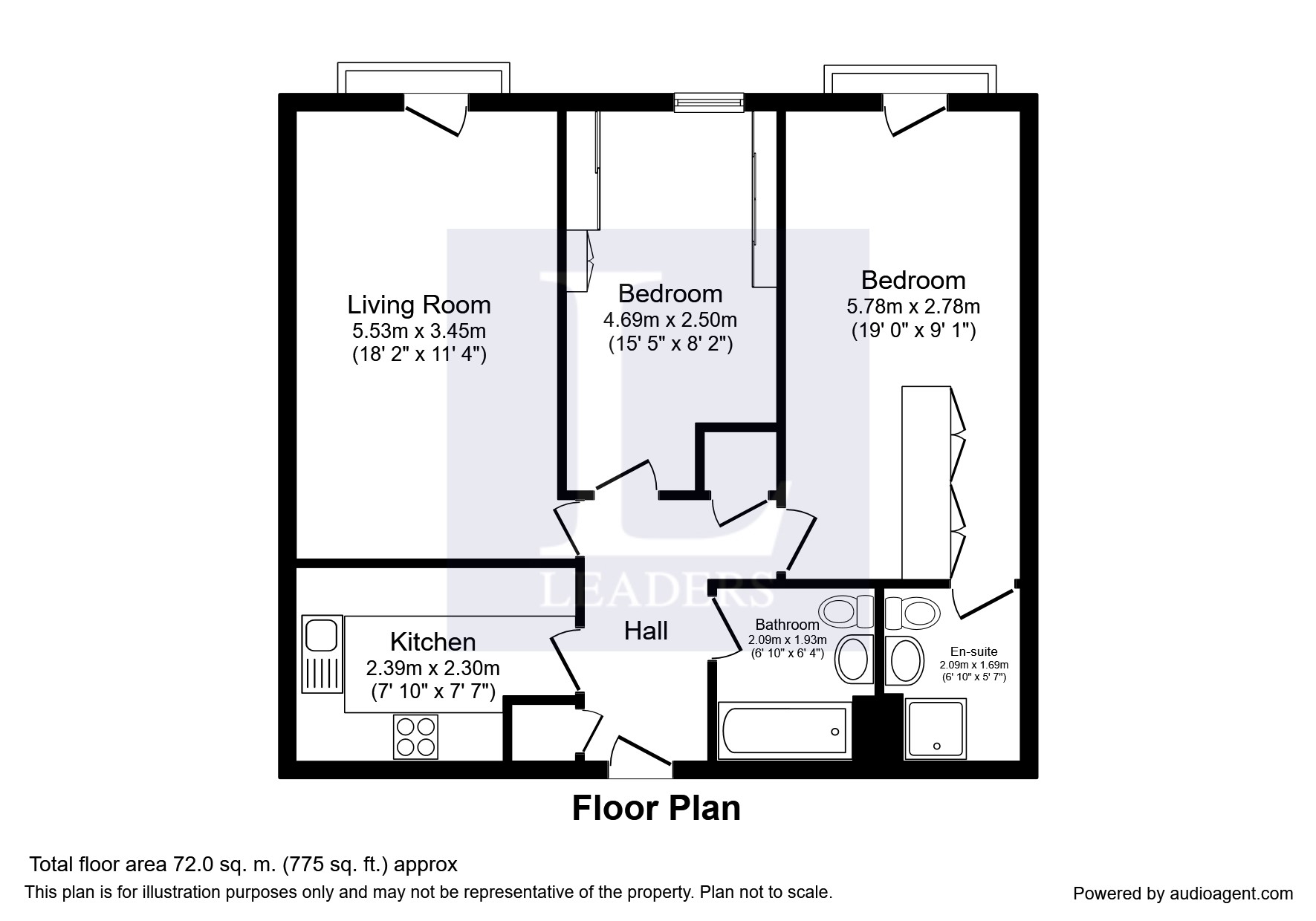 2 Bedrooms Flat to rent in Trent House, Maybate Avenue, Kingston Upon Thames KT2