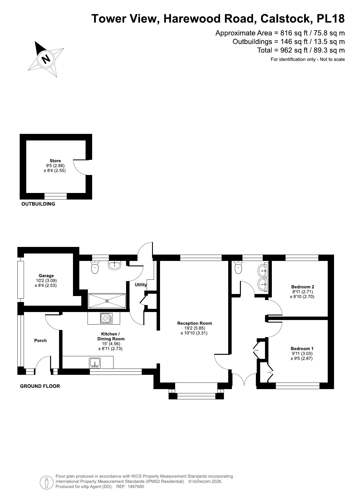Tower View, Harewood Road, Calstock floorplan