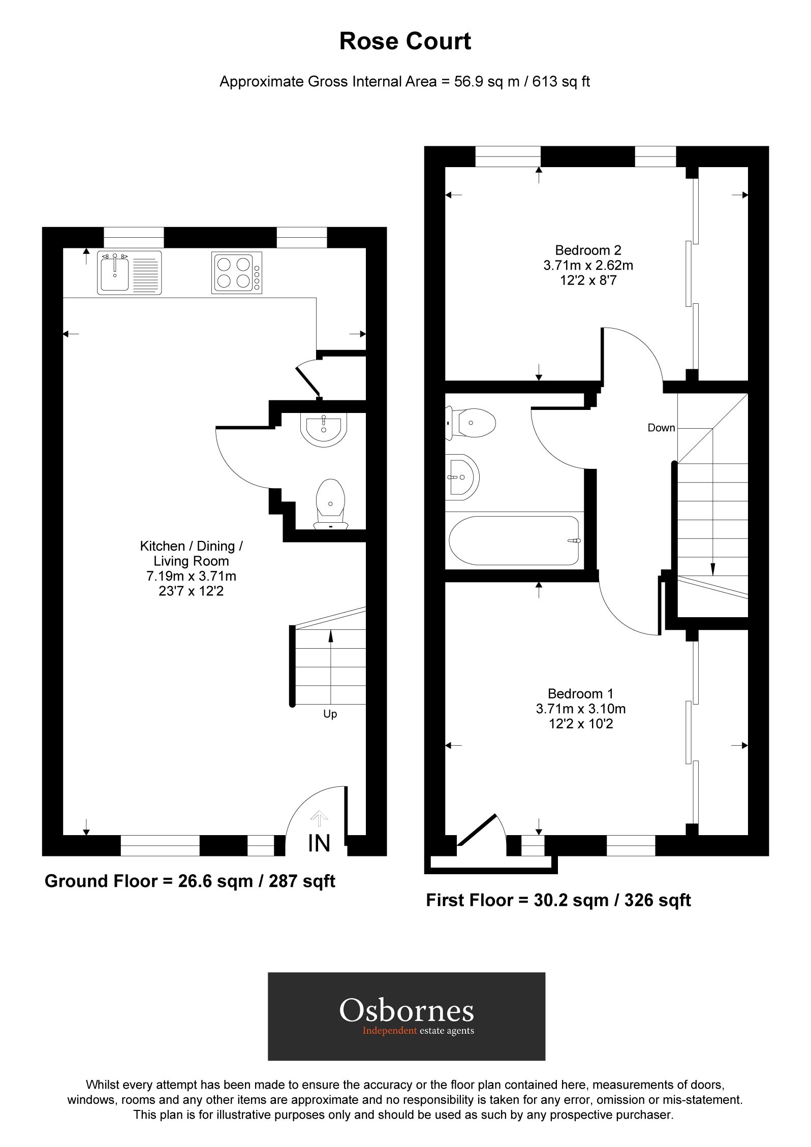 2 Rose Court, High Street, Farnborough floorplan