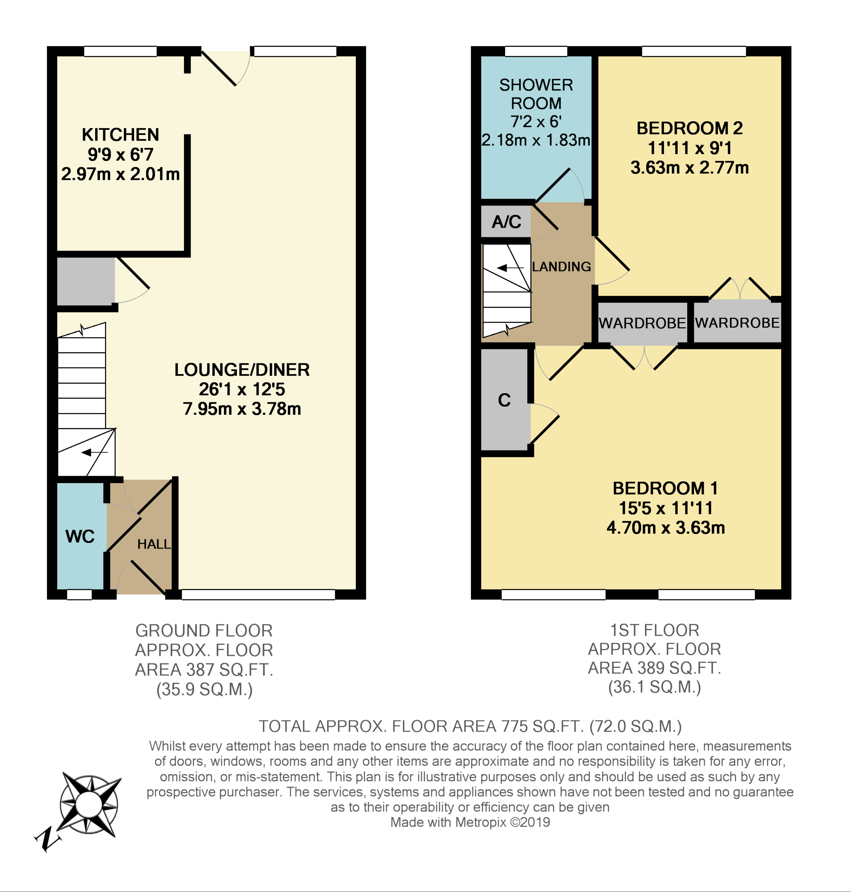 2 Bedrooms Terraced house for sale in Chichester Court, Church Farm Gardens, Rustington BN16