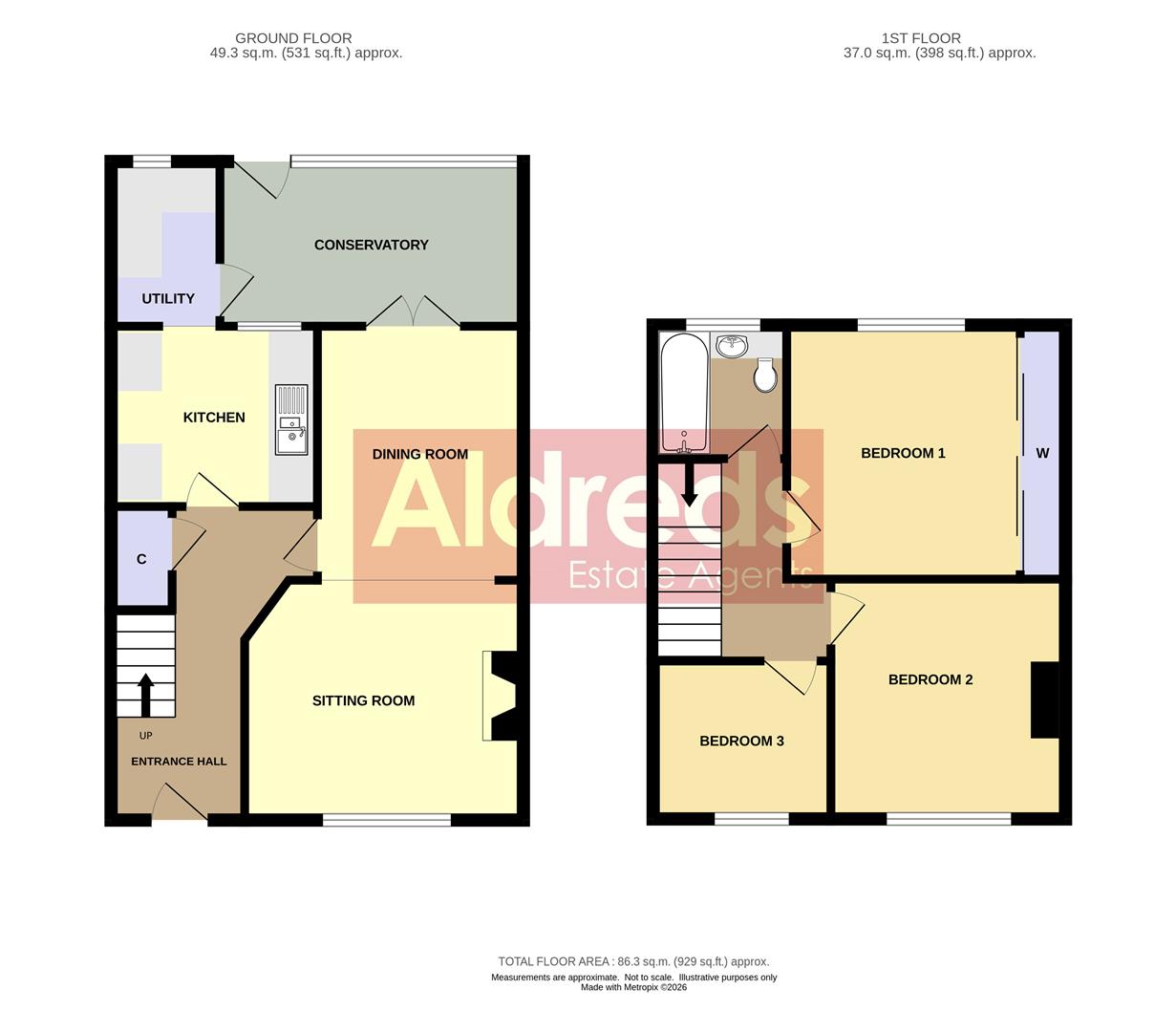 13, Bernard Road, Great Yarmouth floorplan