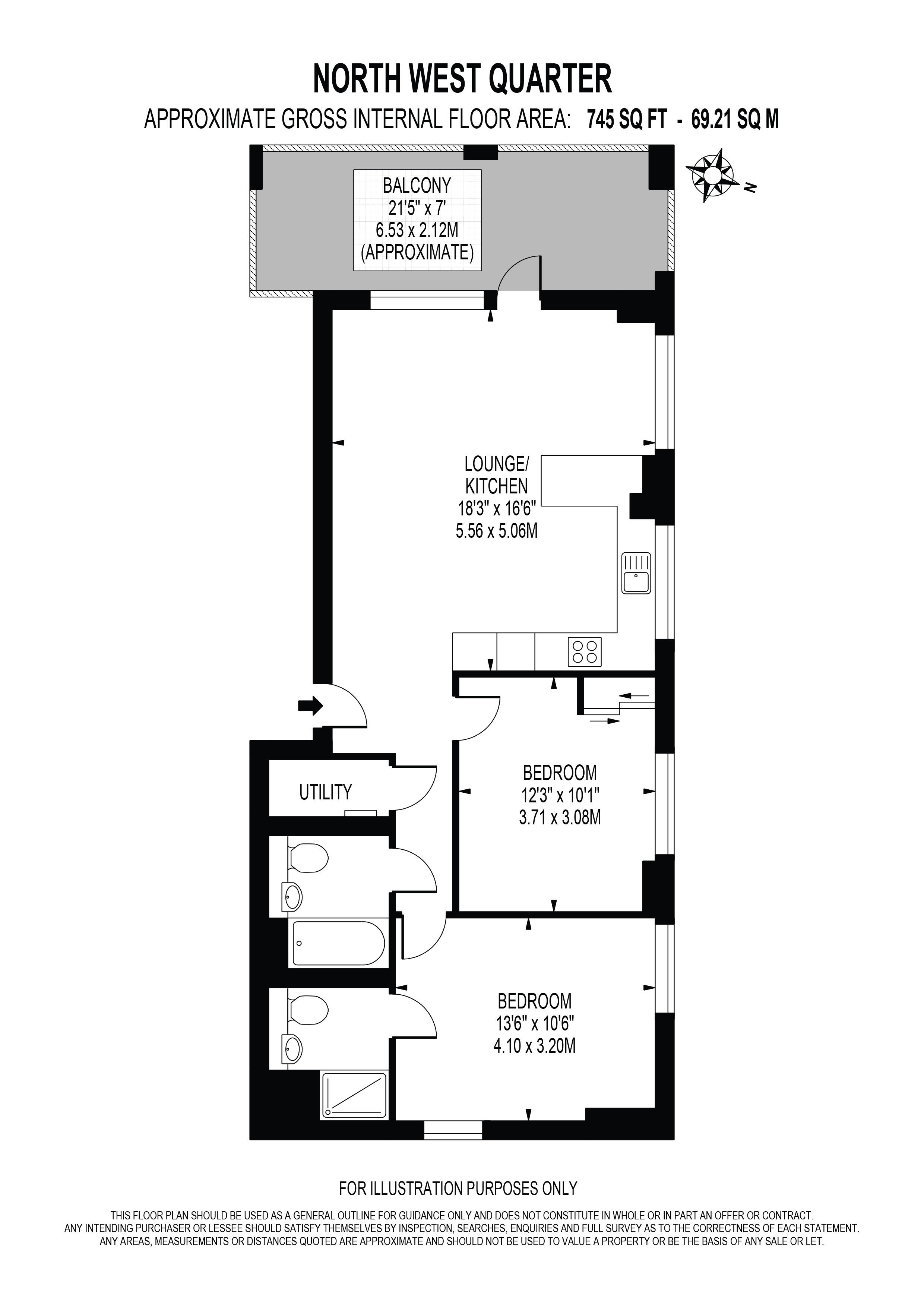 Flat 39 Orwell House 2, Mile Walk, London floorplan