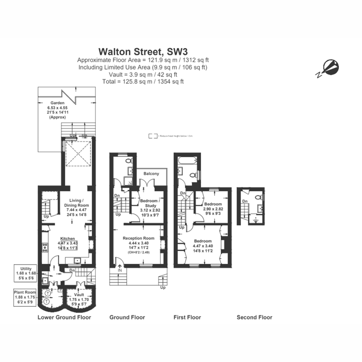 47, Walton Street, London floorplan