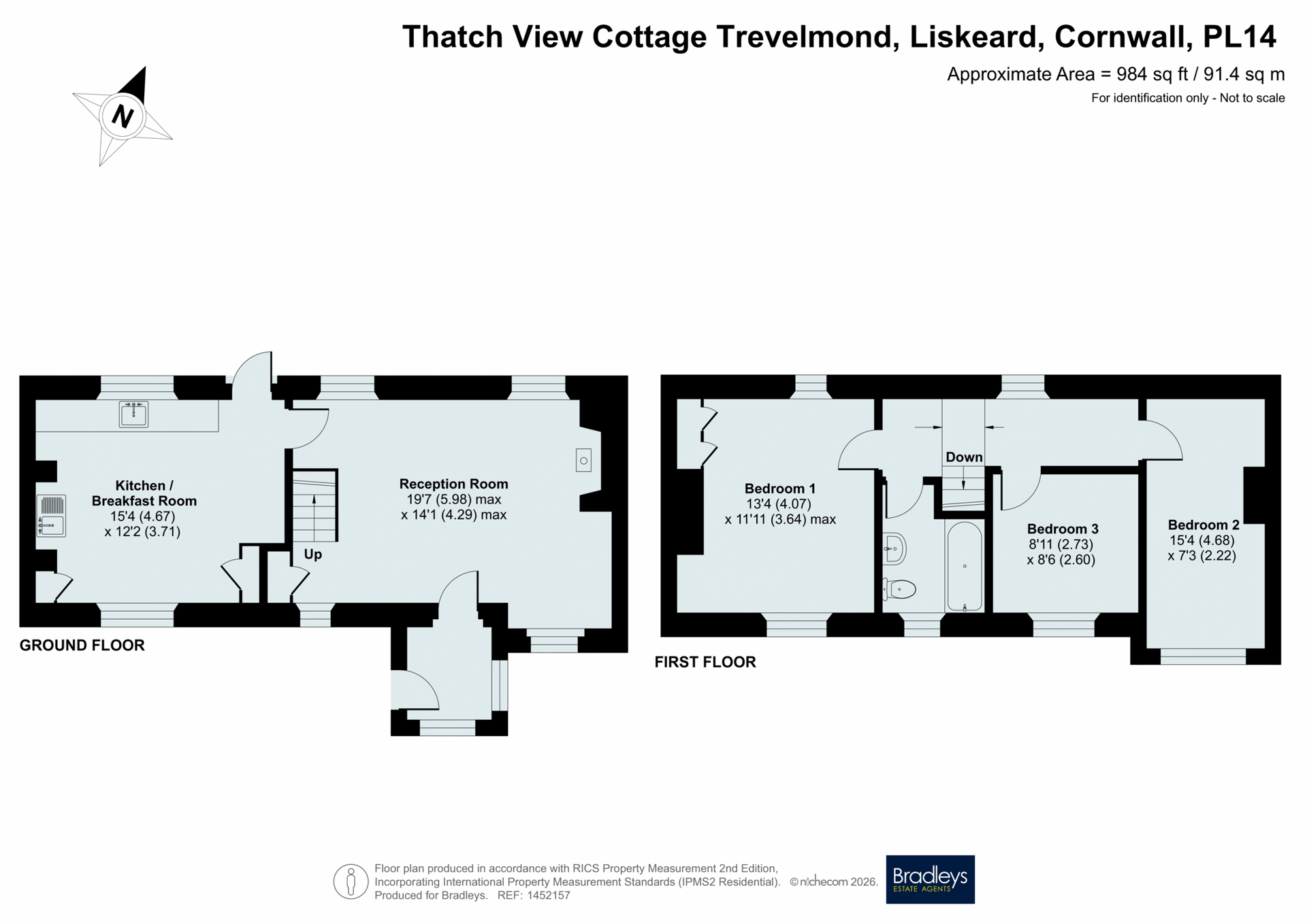 Thatch View Cottage,, Trevelmond, Cornwall floorplan