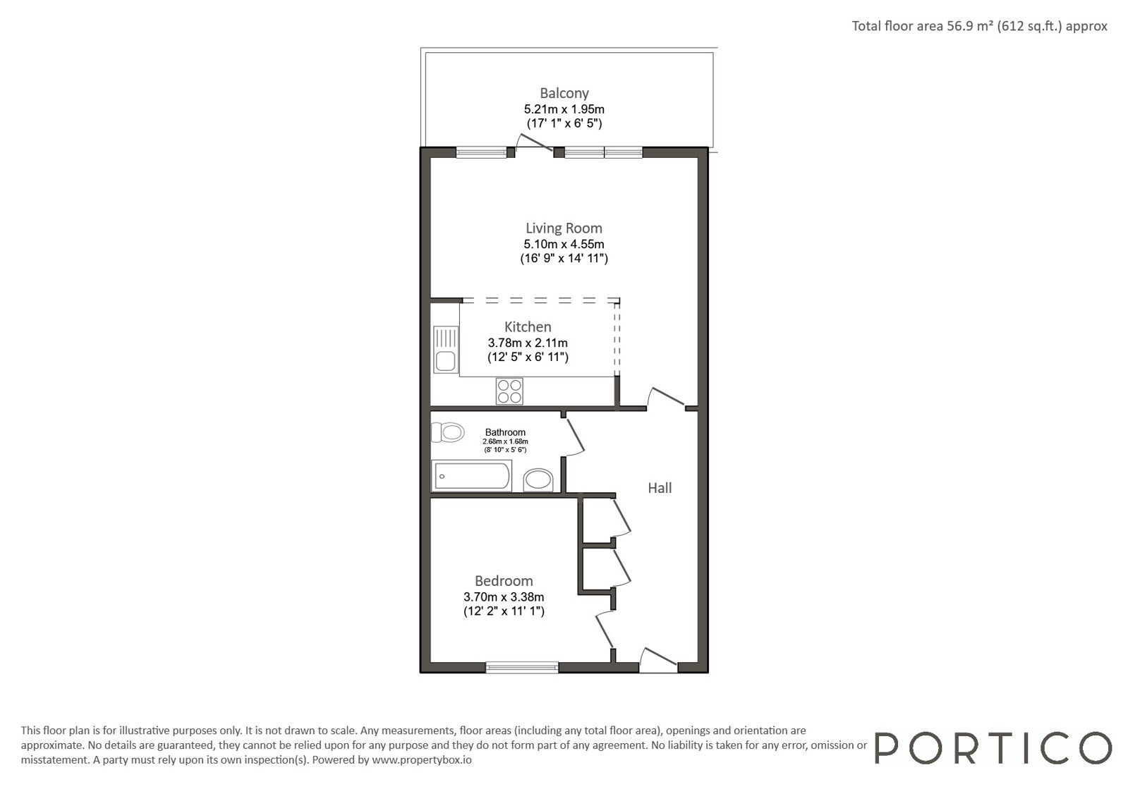 Flat 4, 114, Union Road, London floorplan