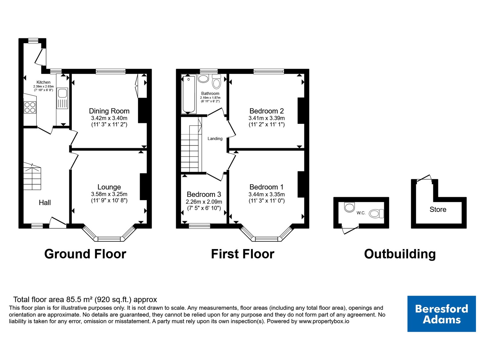 1, Grange Road, Conwy floorplan