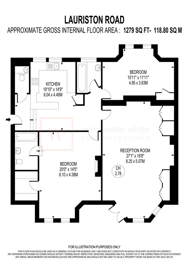 1, 13 Lauriston Road, London floorplan