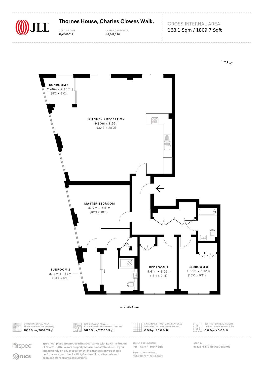 3 Bedrooms Flat to rent in Charles Clowes Walk, The Residence, London SW11