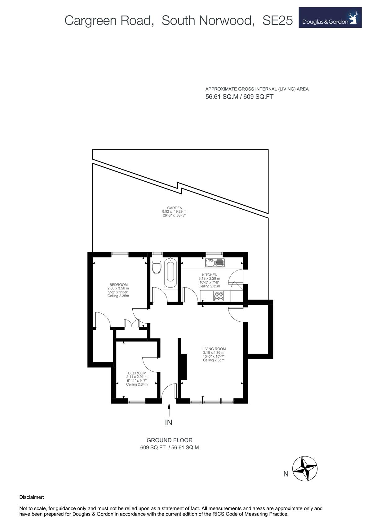 2 Bedrooms Flat for sale in Cargreen Road, London SE25