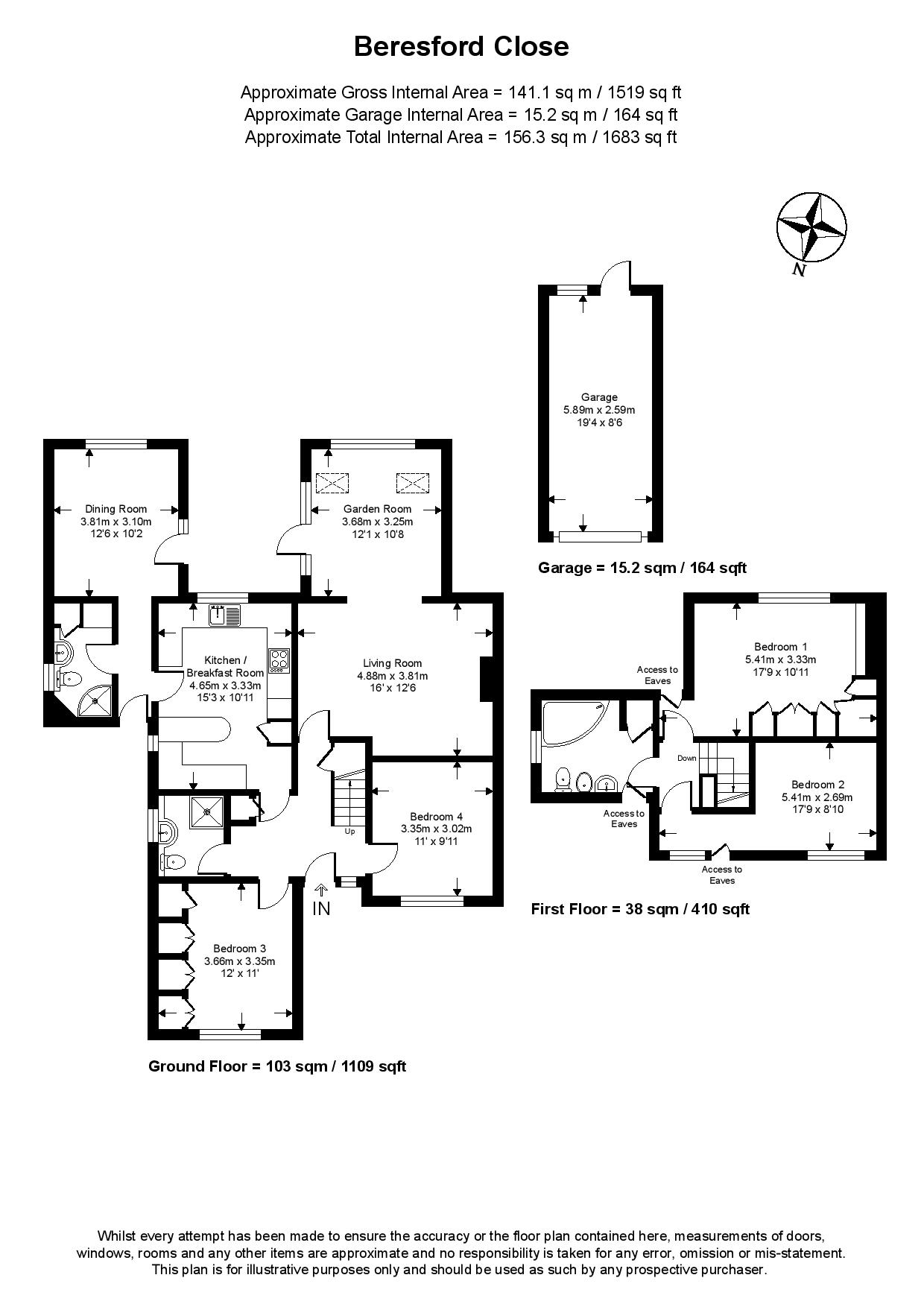 24, Beresford Close, Camberley floorplan