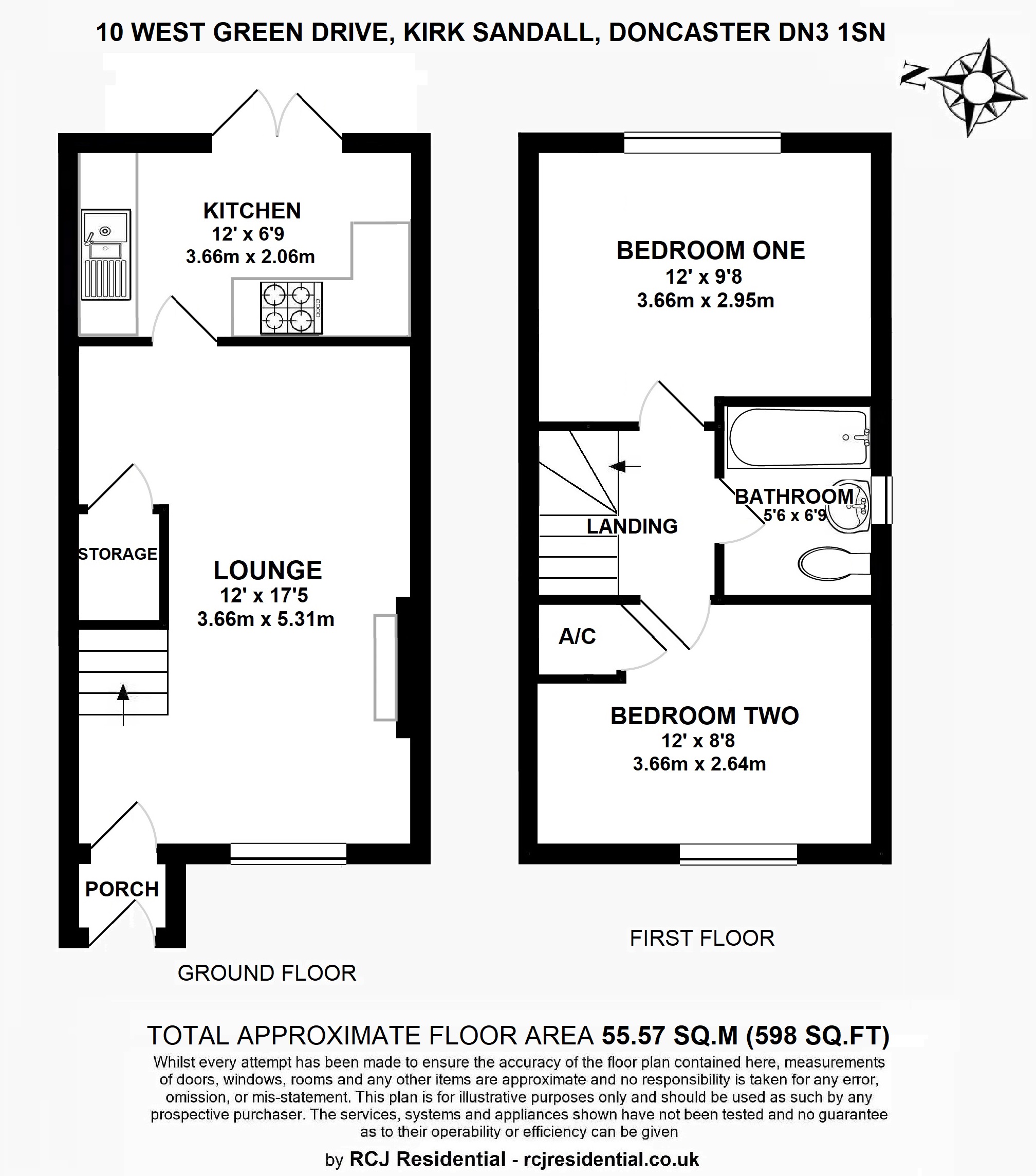 10, West Green Drive, Doncaster floorplan