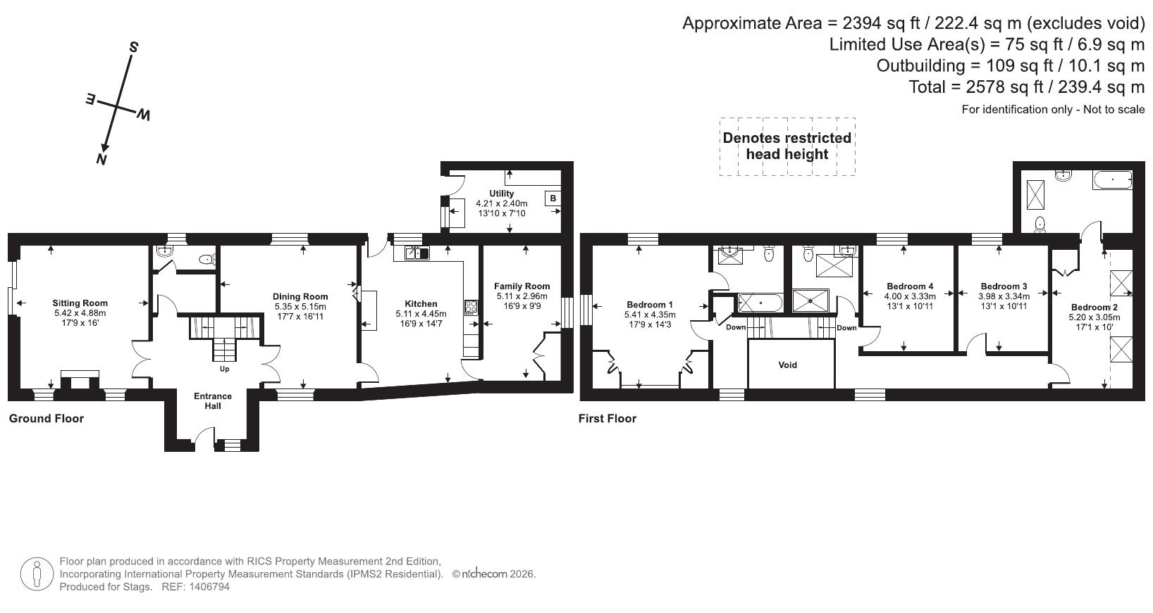 Chipley Farmhouse, Wellington floorplan