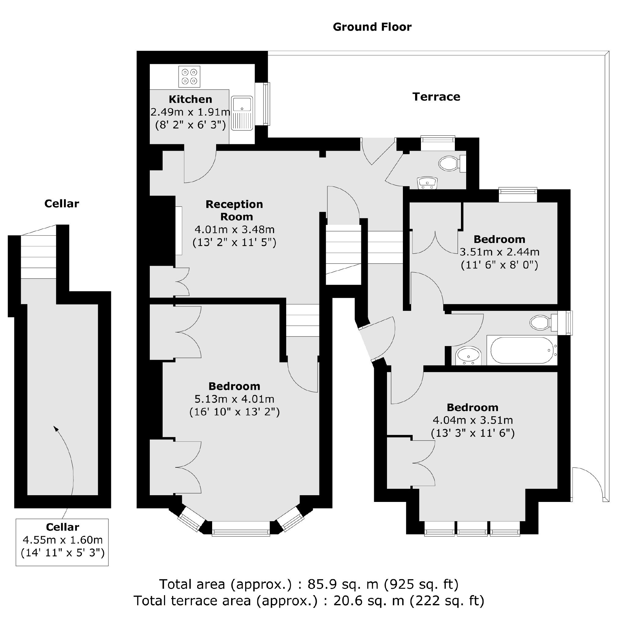 GFF, 5, Tremadoc Road, London floorplan