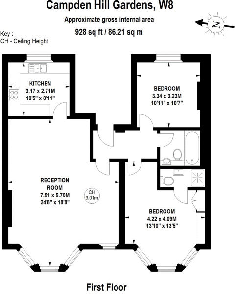 2 Bedrooms Flat to rent in Campden Hill Gardens, Notting Hill Gate, London W8