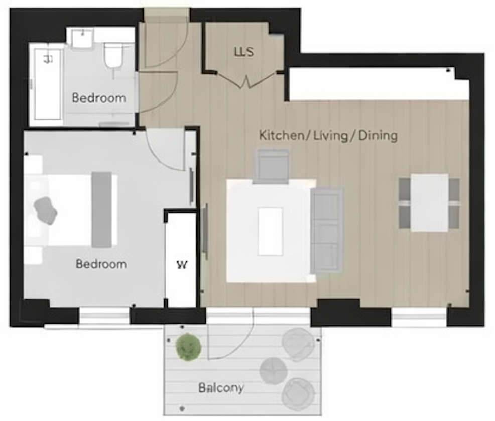 B2.8.6, The Pinnacle, 283 Kennington Ln, London floorplan