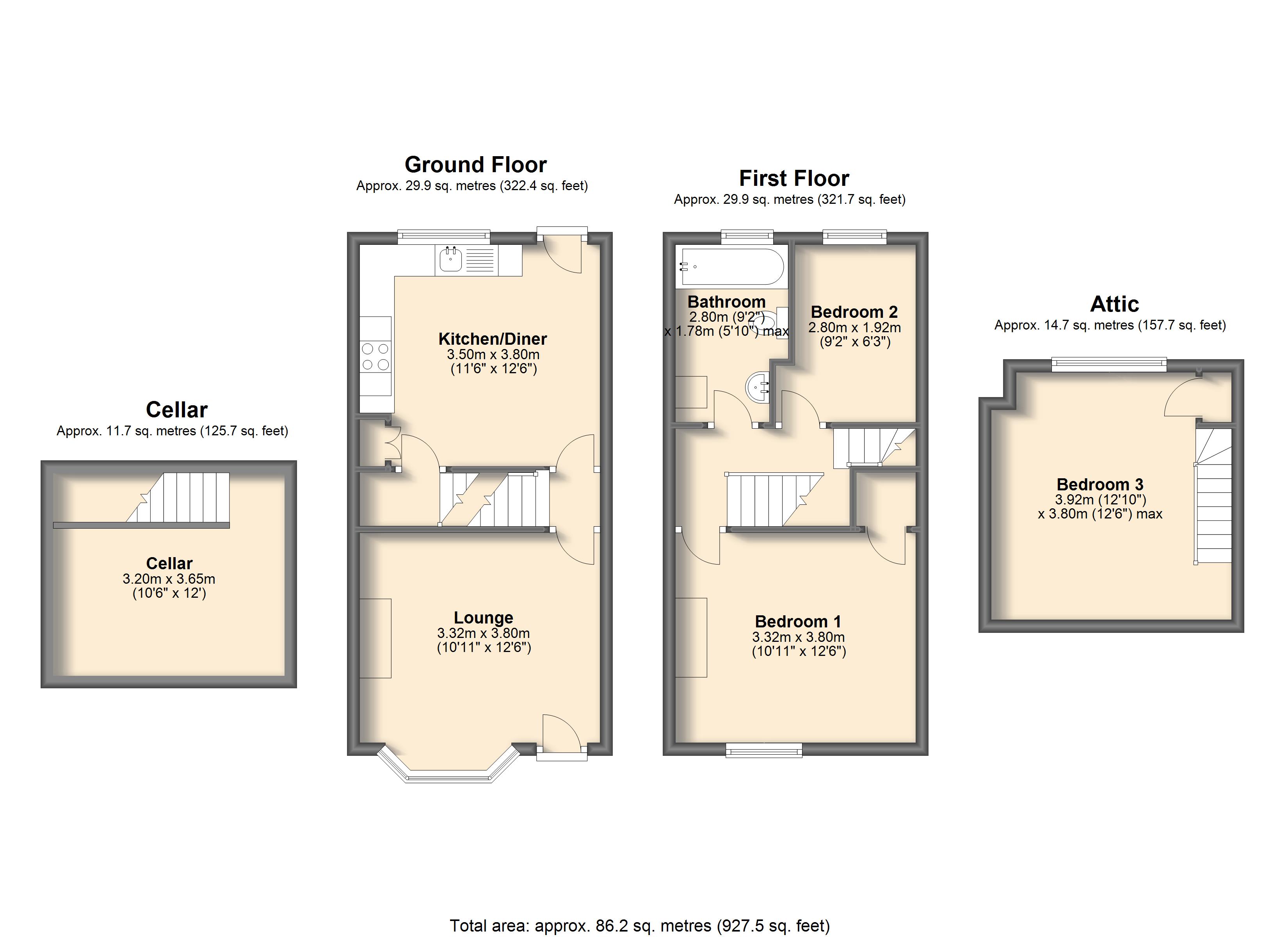 3 Bedrooms End terrace house to rent in Norton Lees Road, Sheffield S8