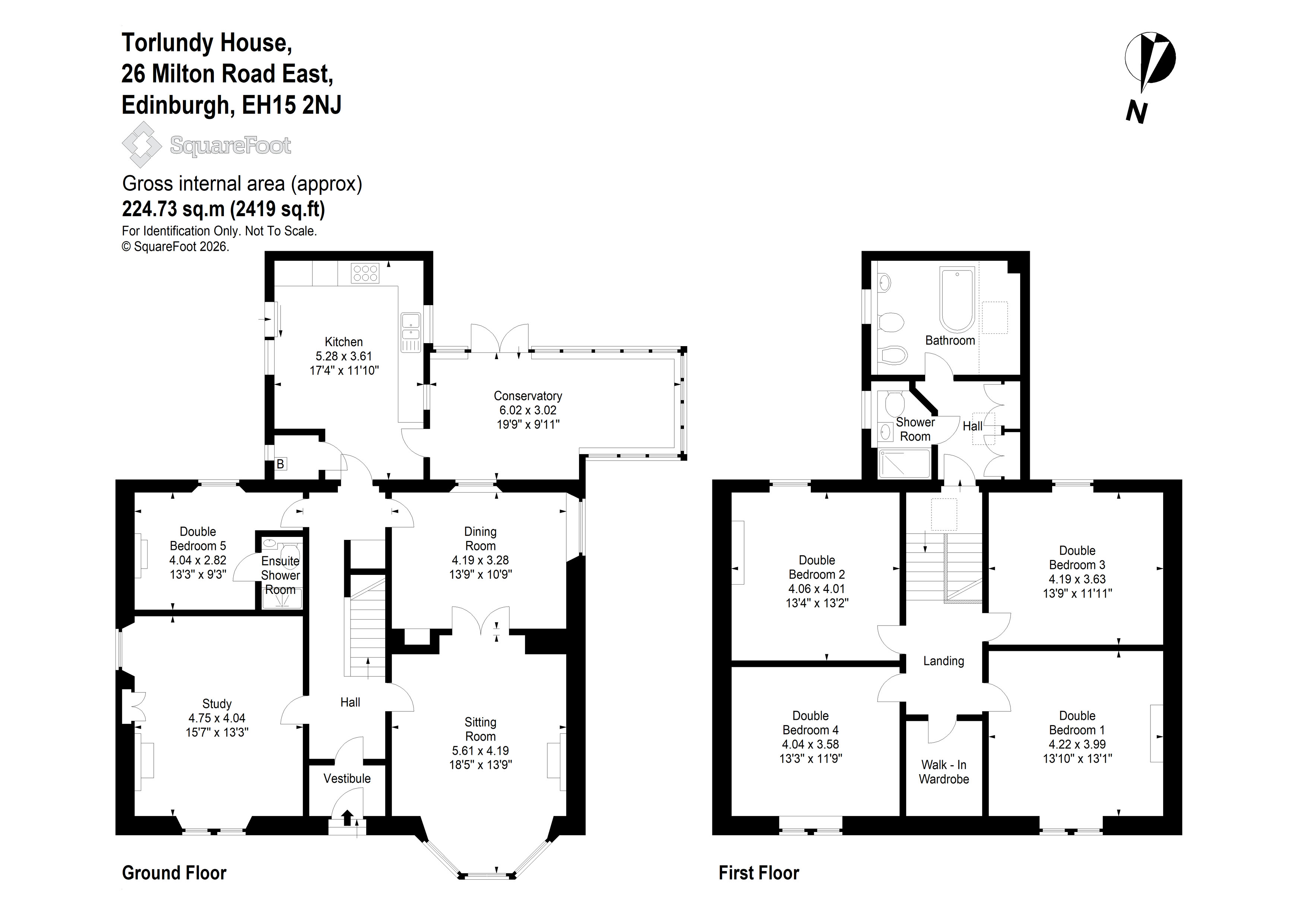 Torlundy House, 26, Milton Road East, Edinburgh floorplan