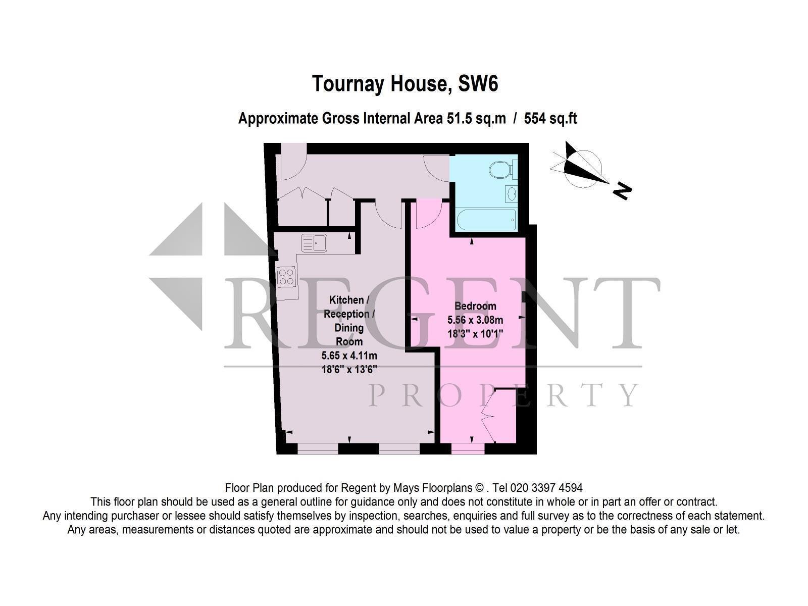 1 Bedrooms Flat to rent in Tournay House, 2 Tournay Road, Fulham SW6