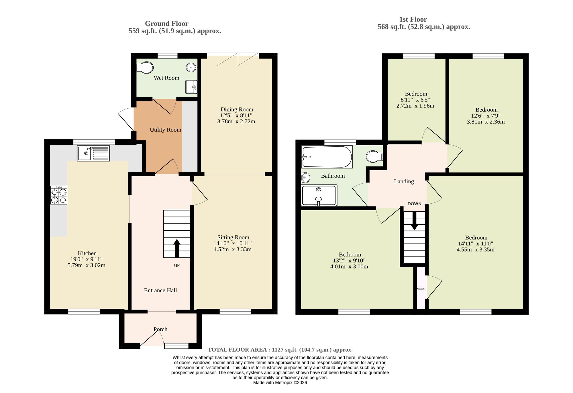 24 Thompson Close, Dereham floorplan