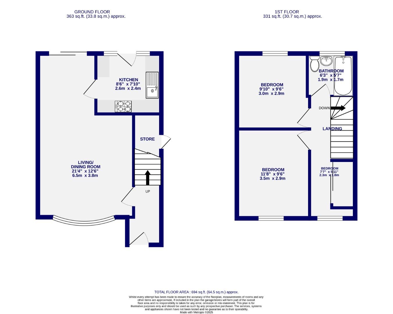 18, Springfield Close, York floorplan