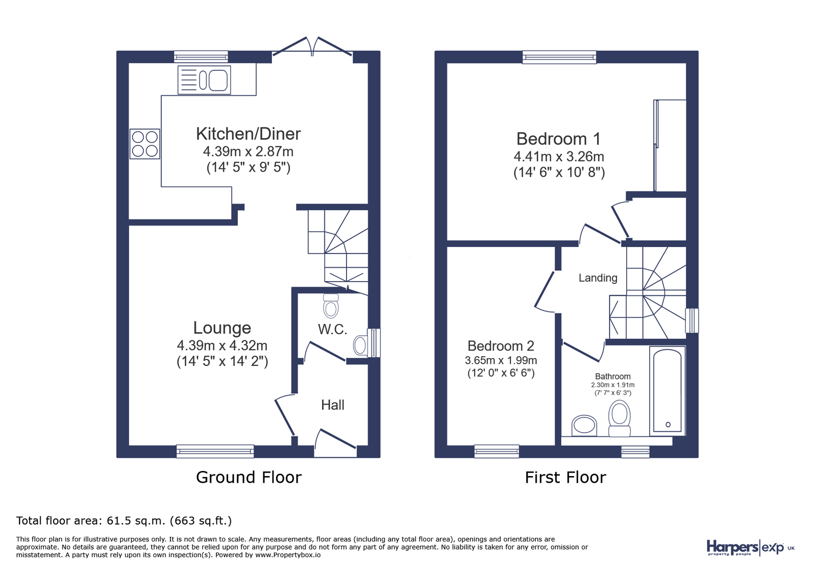 26, Woodland Close, Bedlington floorplan