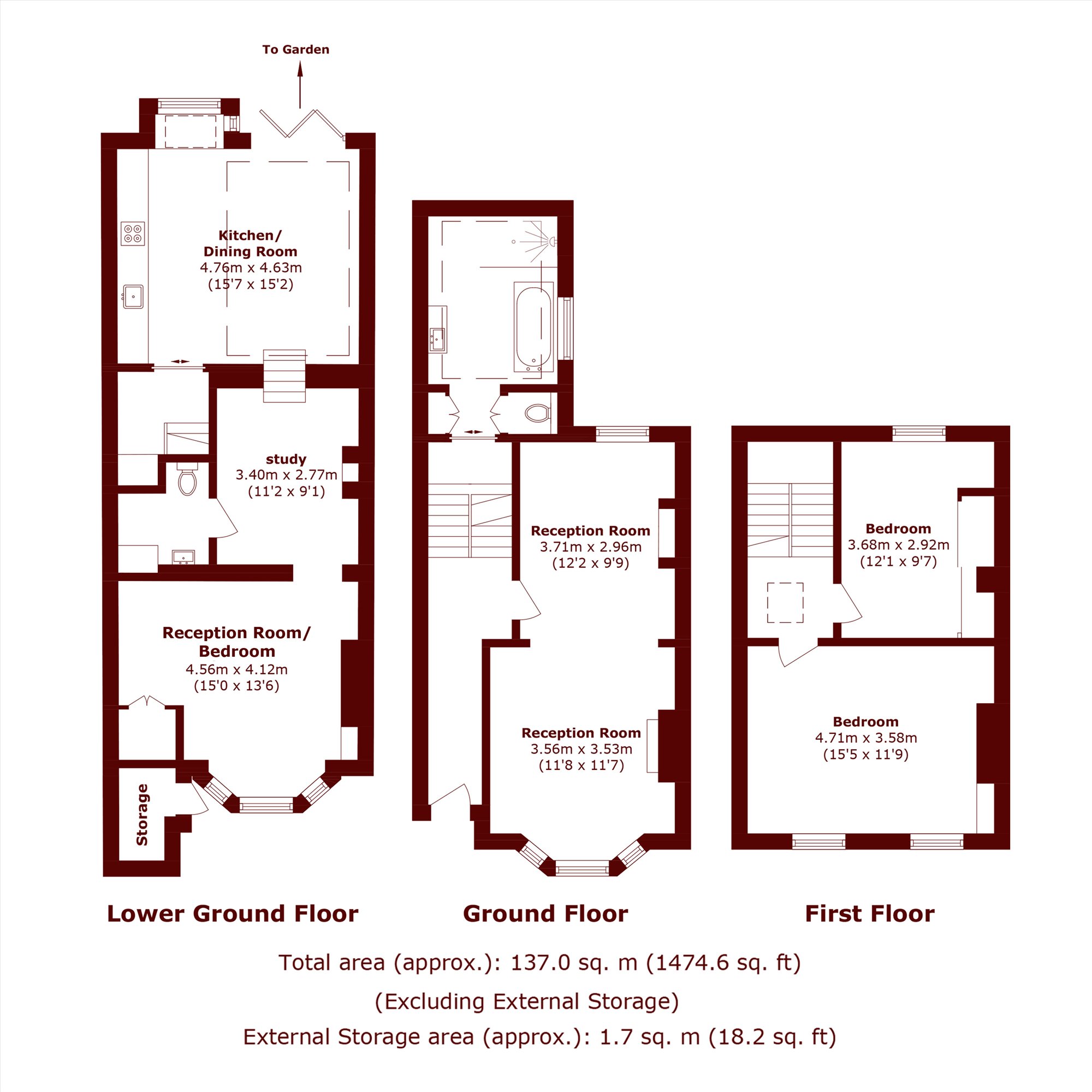 63, Monkton Street, London floorplan