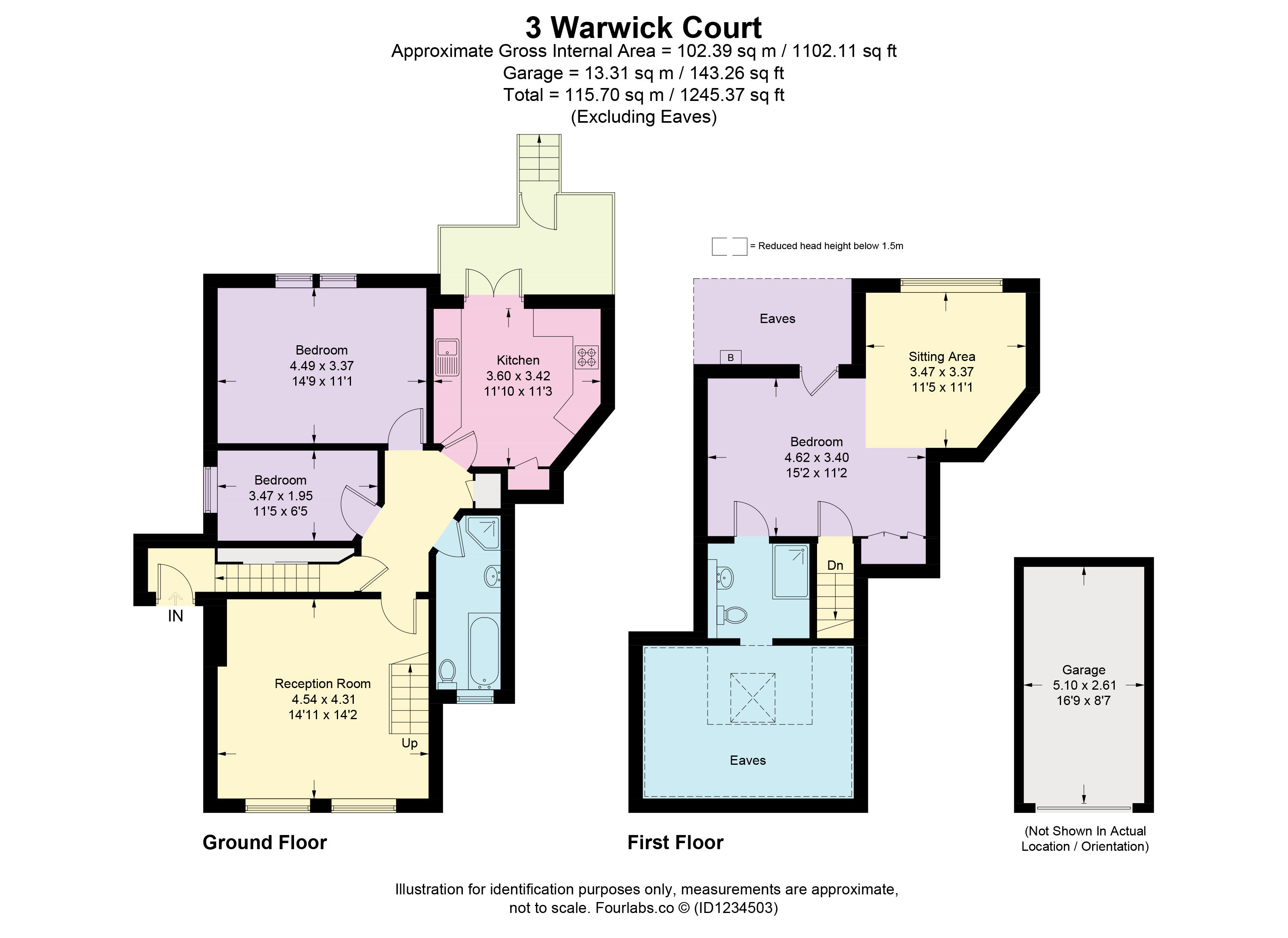 3, Warwick Court., 75, Station Road, Barnet floorplan