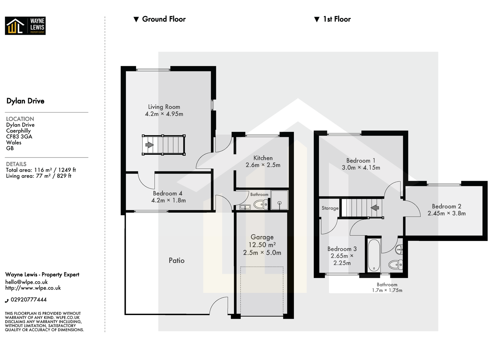17, Dylan Drive, Caerphilly floorplan