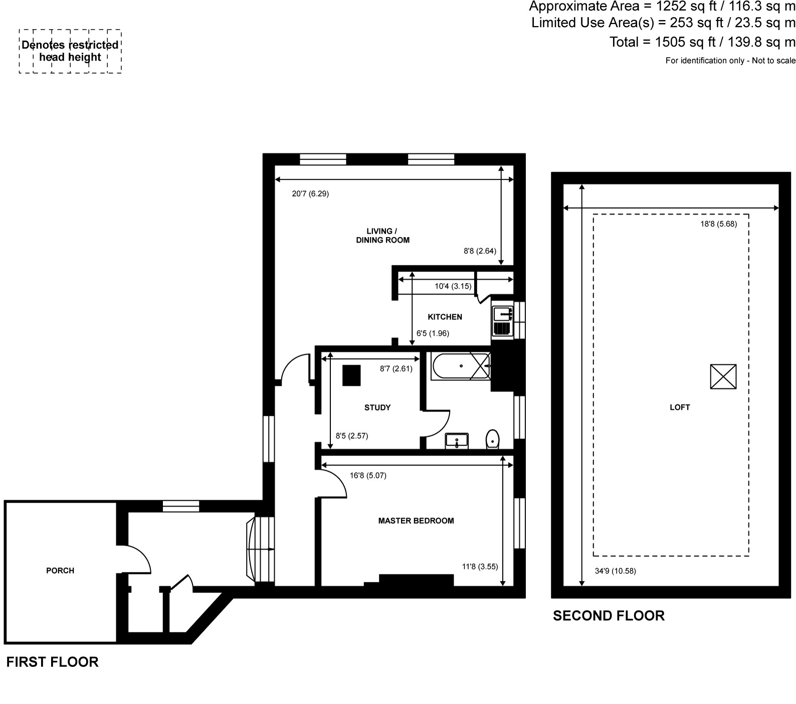 Flat 5 Ivy House, 92, French Street, Surrey floorplan