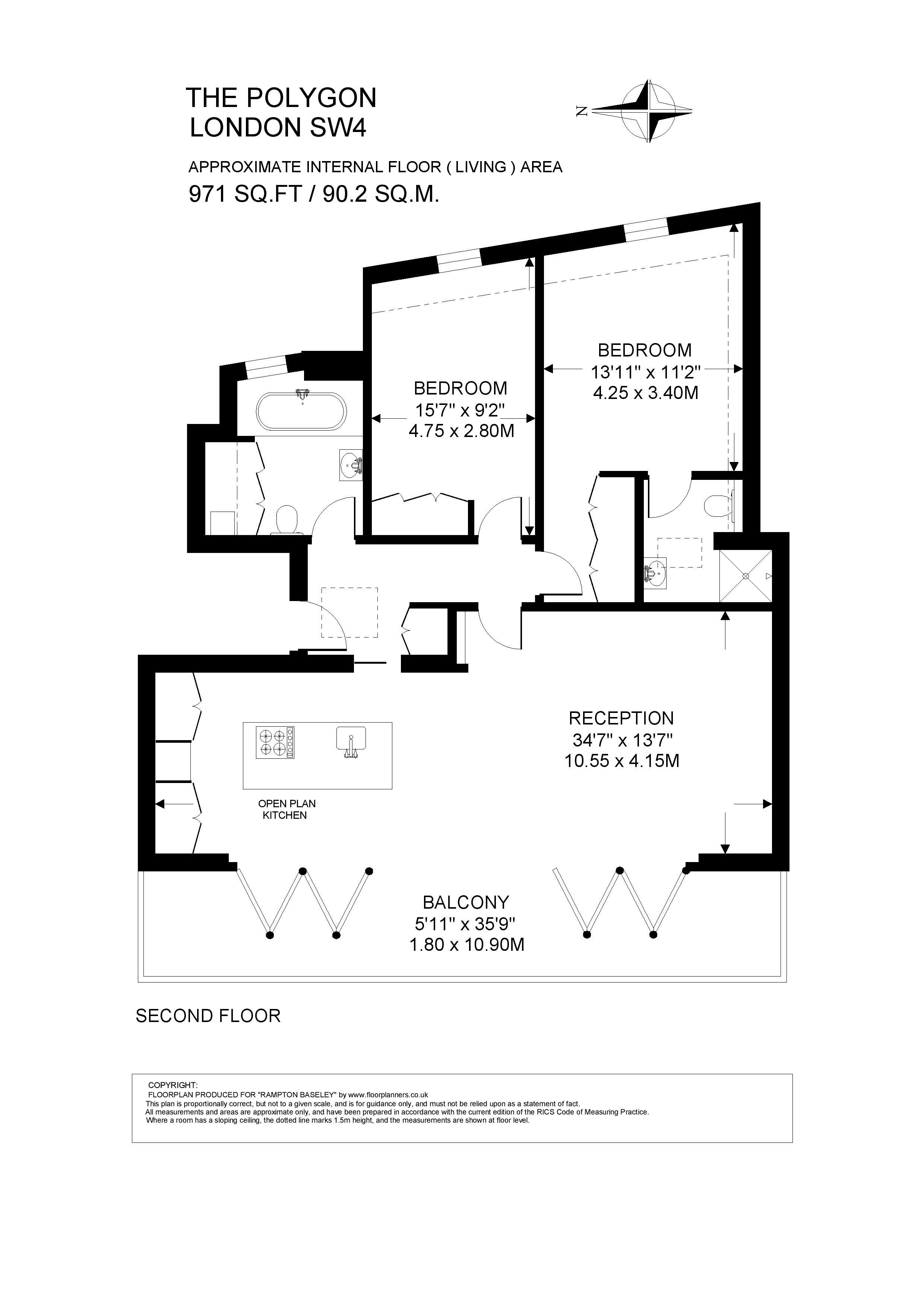 The Polygon, London floorplan