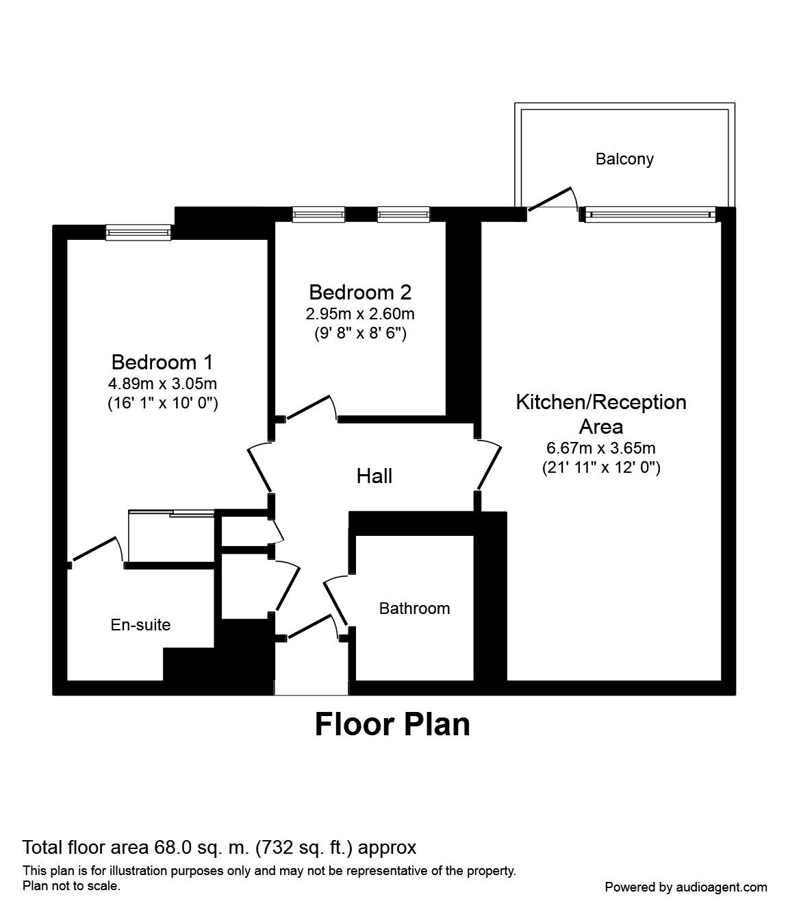 2 Bedrooms Flat to rent in Clovelly Place, Greenhithe DA9