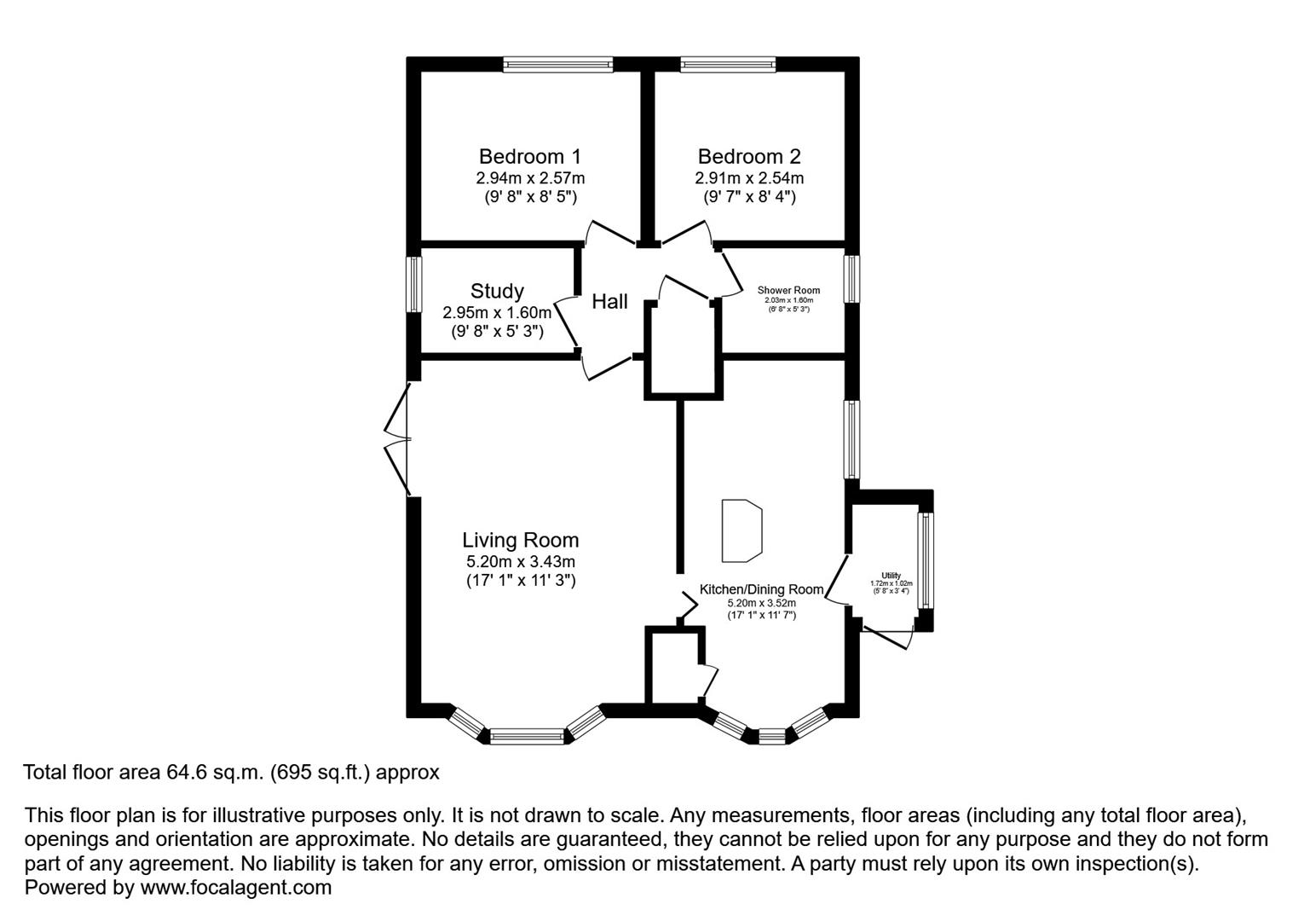 34 Sunnyhaven Park, Llandrindod Wells floorplan