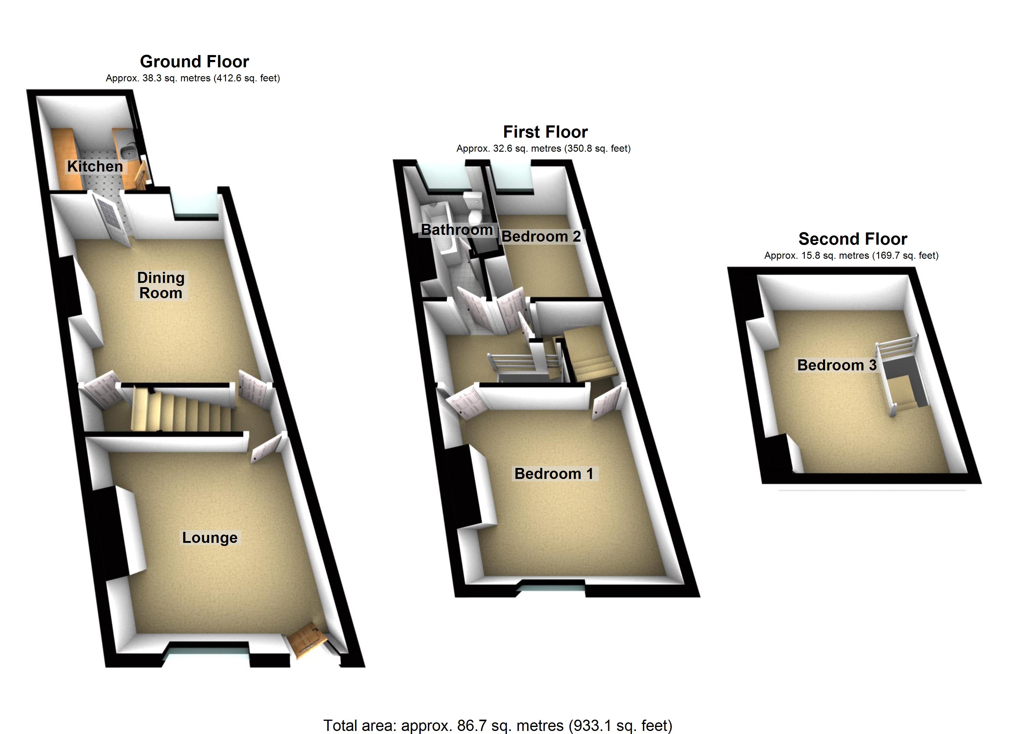 3 Bedrooms End terrace house to rent in Barton Road, Sheffield S8