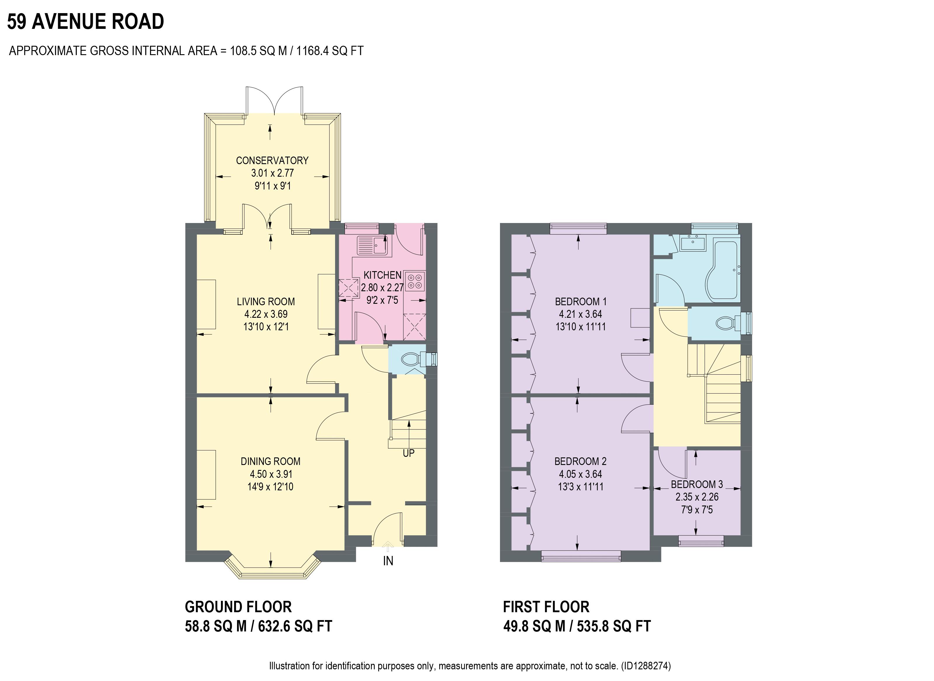 59, Avenue Road, Chesterfield floorplan