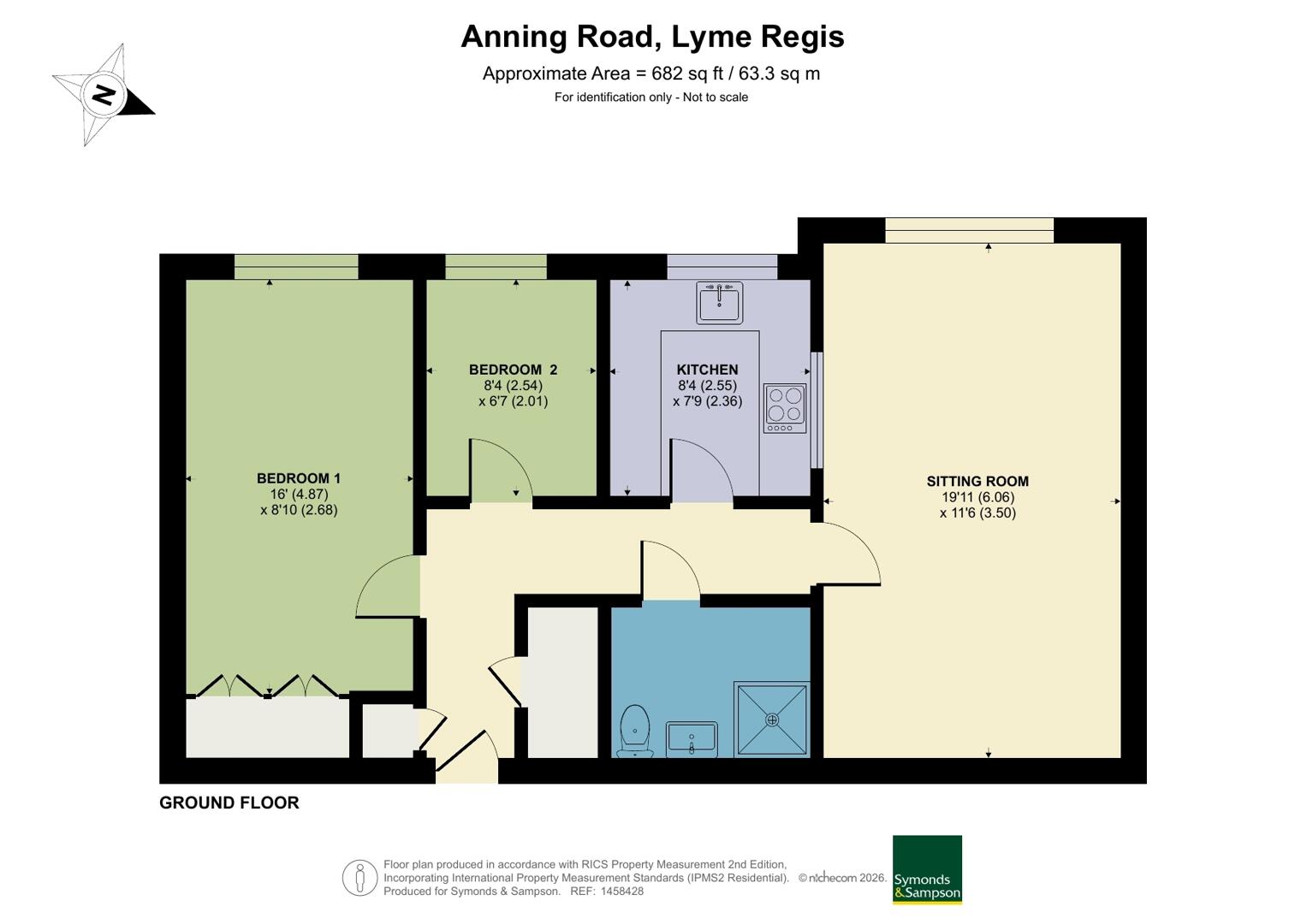 Flat 11, Cloverdale Court, Anning Road, Lyme Regis floorplan